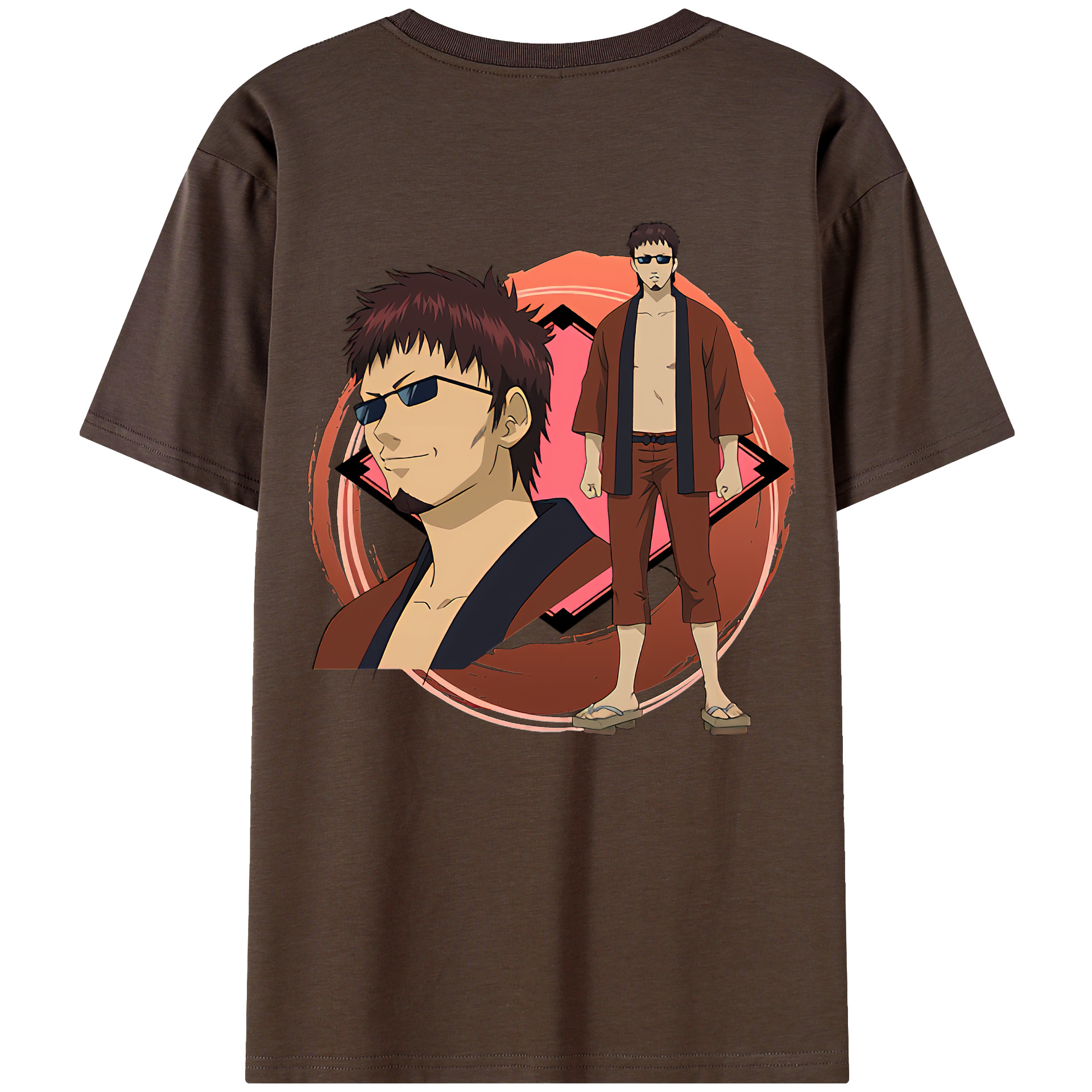 （画像用） ぎんたま 坂田銀時（さかたぎんとき） 神楽 志村新八（しむら しんぱち） GINTAMA Sakata Gintoki Kagura Shimura Shinpachi 綿100％半袖Tシャツ（背面プリント）