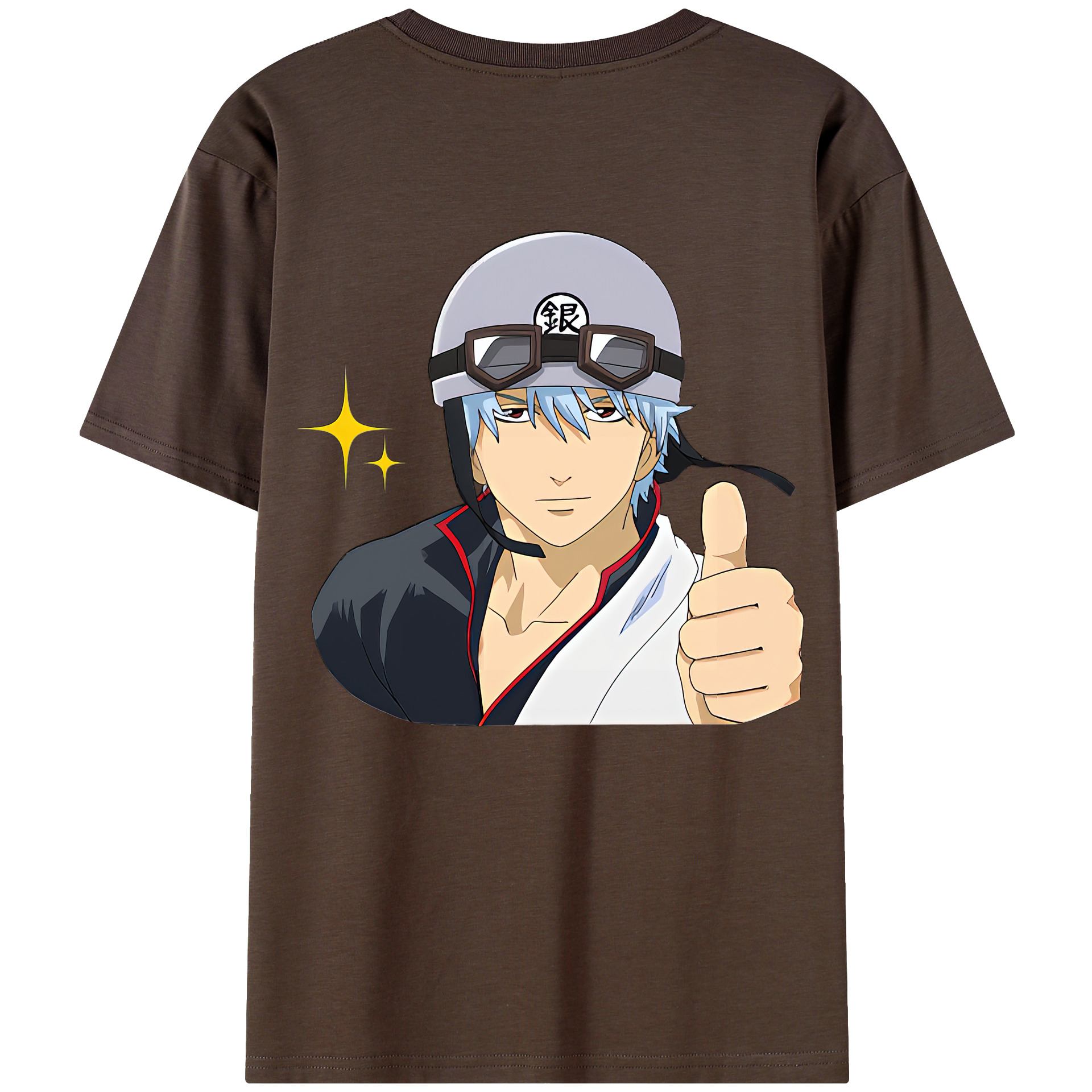 （画像用） ぎんたま 坂田銀時（さかたぎんとき） 神楽 志村新八（しむら しんぱち） GINTAMA Sakata Gintoki Kagura Shimura Shinpachi 綿100％半袖Tシャツ（背面プリント）