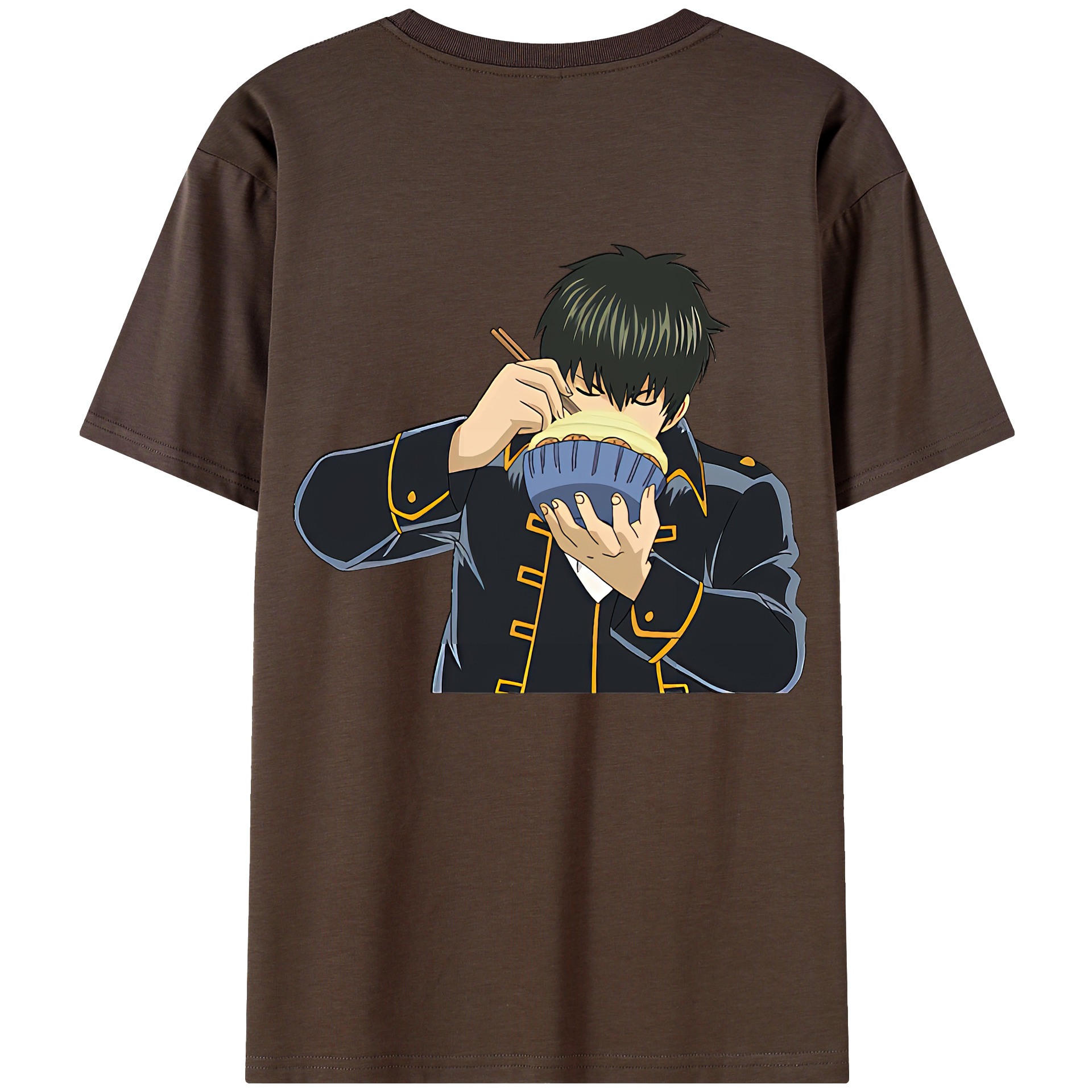 （画像用） ぎんたま 坂田銀時（さかたぎんとき） 神楽 志村新八（しむら しんぱち） GINTAMA Sakata Gintoki Kagura Shimura Shinpachi 綿100％半袖Tシャツ（背面プリント）