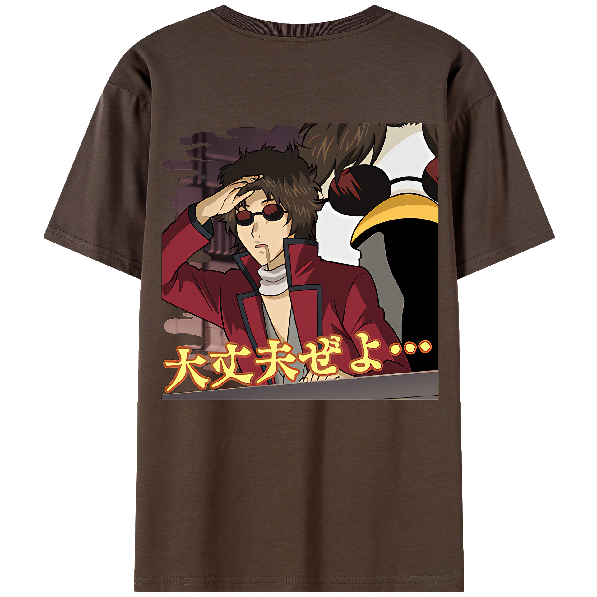 （画像用） ぎんたま 坂田銀時（さかたぎんとき） 神楽 志村新八（しむら しんぱち） GINTAMA Sakata Gintoki Kagura Shimura Shinpachi 綿100％半袖Tシャツ（背面プリント）