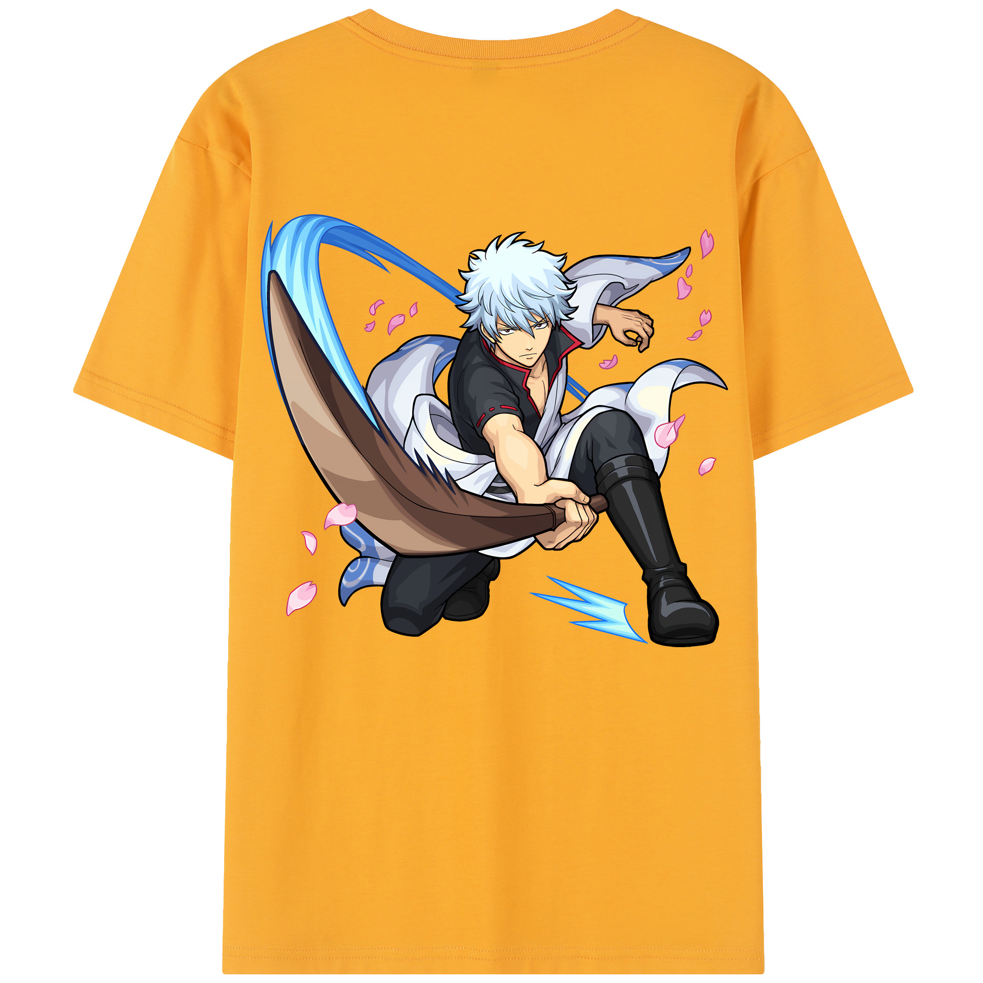 （画像用） ぎんたま 坂田銀時（さかたぎんとき） 神楽 志村新八（しむら しんぱち） GINTAMA Sakata Gintoki Kagura Shimura Shinpachi 綿100％半袖Tシャツ（背面プリント）