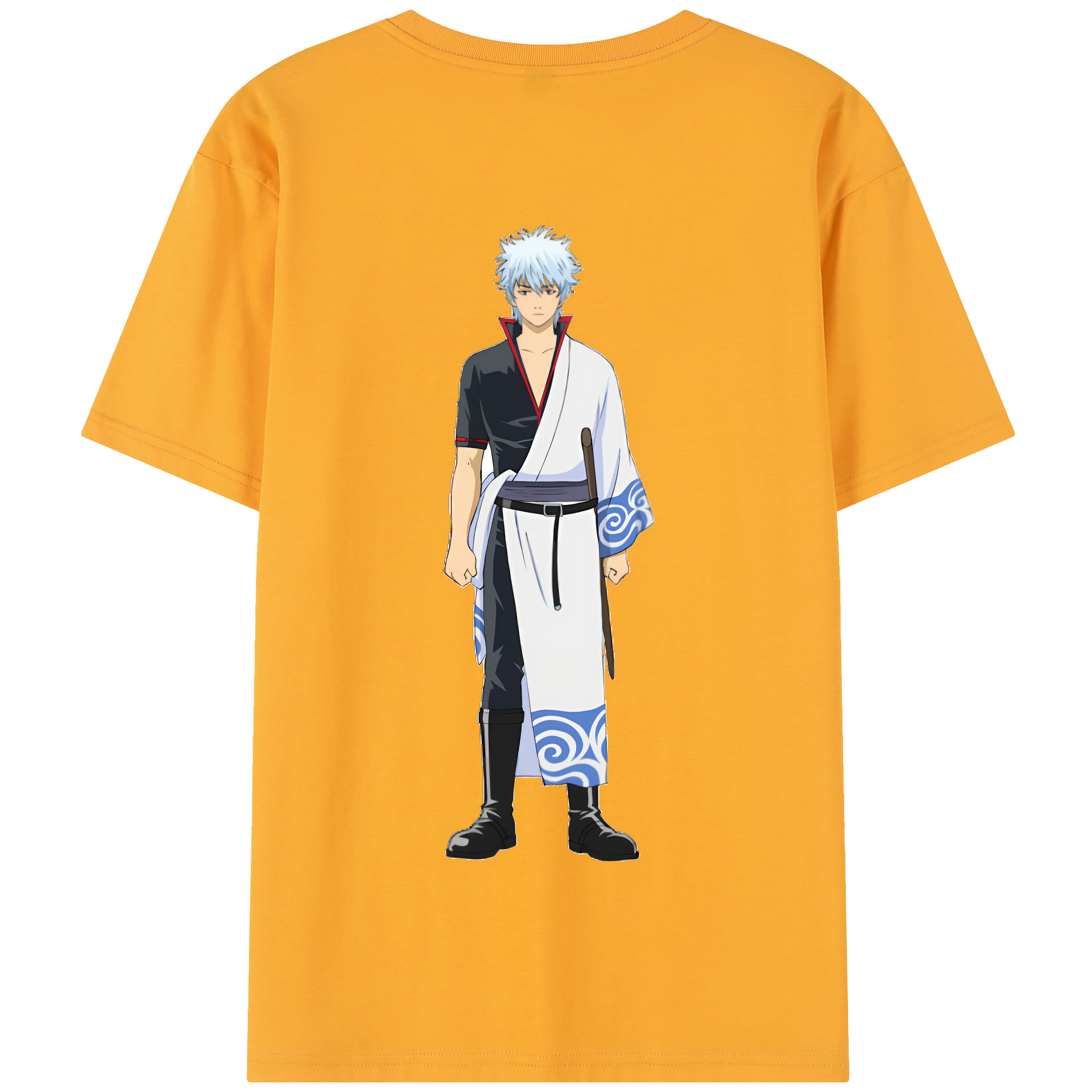 （画像用） ぎんたま 坂田銀時（さかたぎんとき） 神楽 志村新八（しむら しんぱち） GINTAMA Sakata Gintoki Kagura Shimura Shinpachi 綿100％半袖Tシャツ（背面プリント）