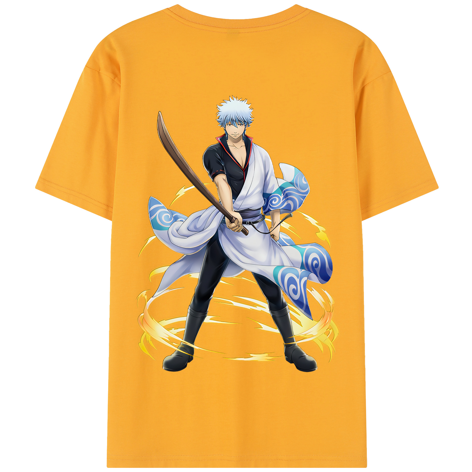 （画像用） ぎんたま 坂田銀時（さかたぎんとき） 神楽 志村新八（しむら しんぱち） GINTAMA Sakata Gintoki Kagura Shimura Shinpachi 綿100％半袖Tシャツ（背面プリント）