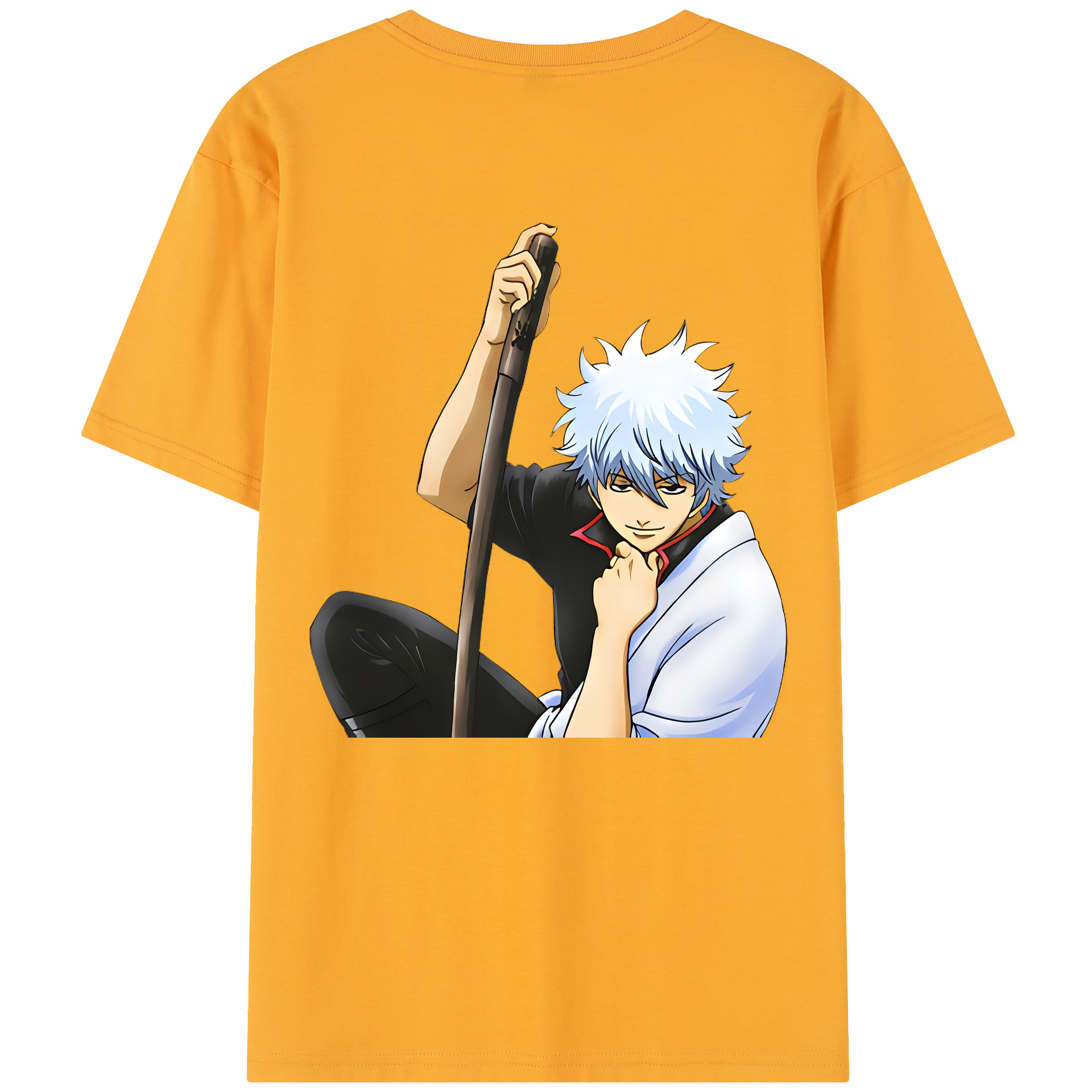 （画像用） ぎんたま 坂田銀時（さかたぎんとき） 神楽 志村新八（しむら しんぱち） GINTAMA Sakata Gintoki Kagura Shimura Shinpachi 綿100％半袖Tシャツ（背面プリント）