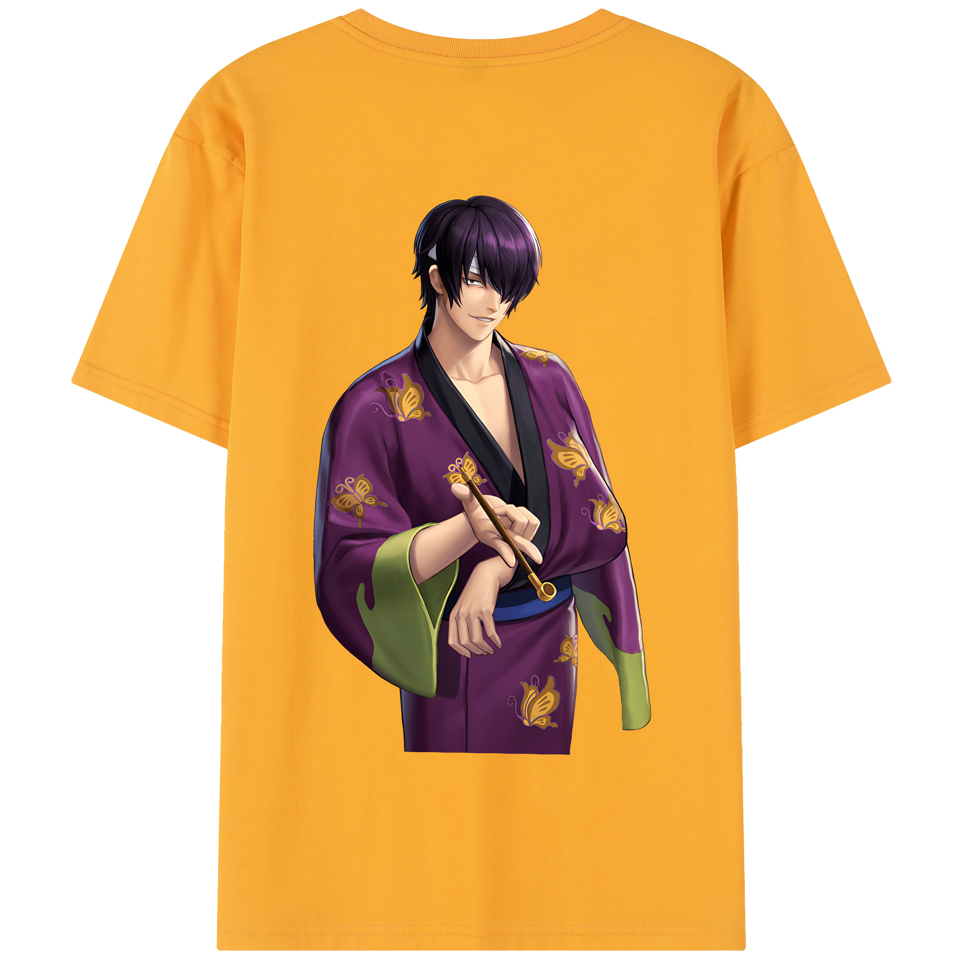 （画像用） ぎんたま 坂田銀時（さかたぎんとき） 神楽 志村新八（しむら しんぱち） GINTAMA Sakata Gintoki Kagura Shimura Shinpachi 綿100％半袖Tシャツ（背面プリント）