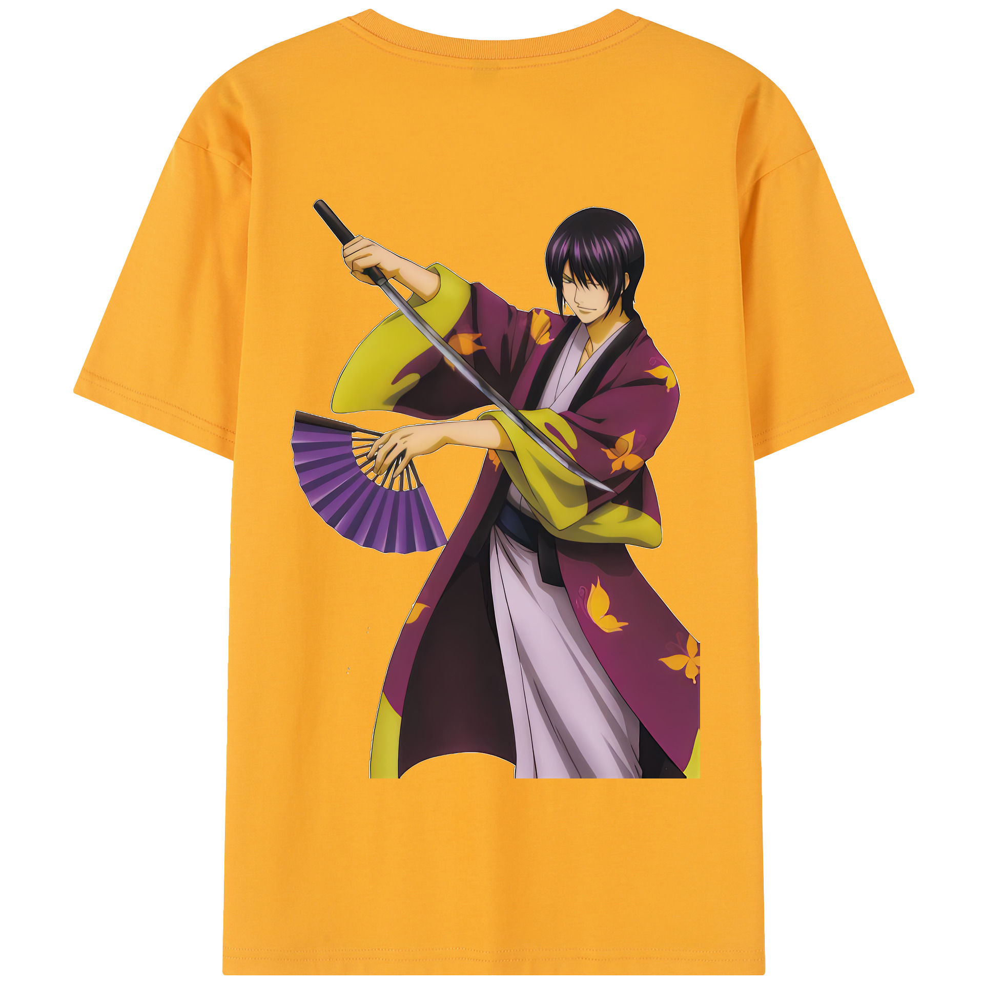 （画像用） ぎんたま 坂田銀時（さかたぎんとき） 神楽 志村新八（しむら しんぱち） GINTAMA Sakata Gintoki Kagura Shimura Shinpachi 綿100％半袖Tシャツ（背面プリント）