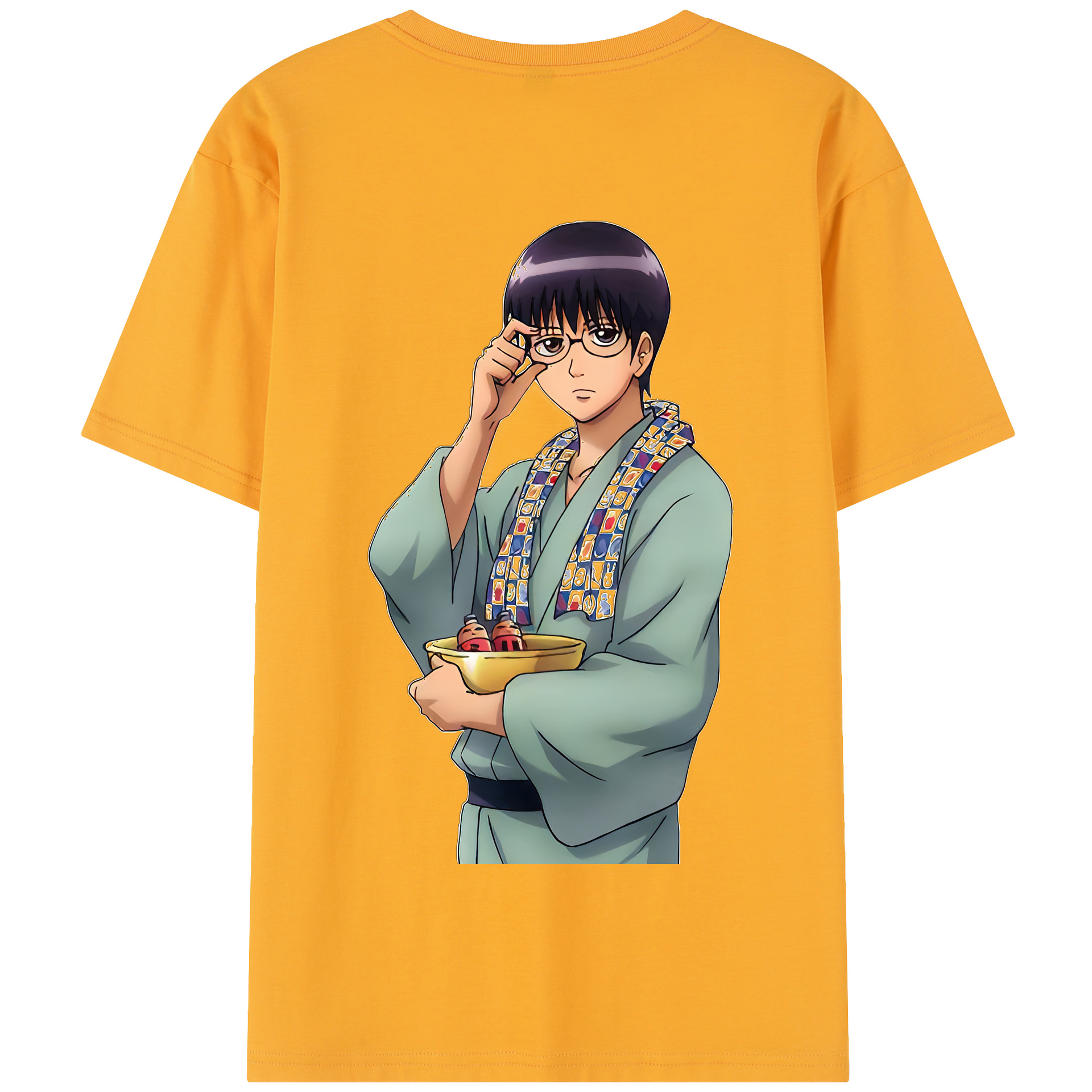 （画像用） ぎんたま 坂田銀時（さかたぎんとき） 神楽 志村新八（しむら しんぱち） GINTAMA Sakata Gintoki Kagura Shimura Shinpachi 綿100％半袖Tシャツ（背面プリント）
