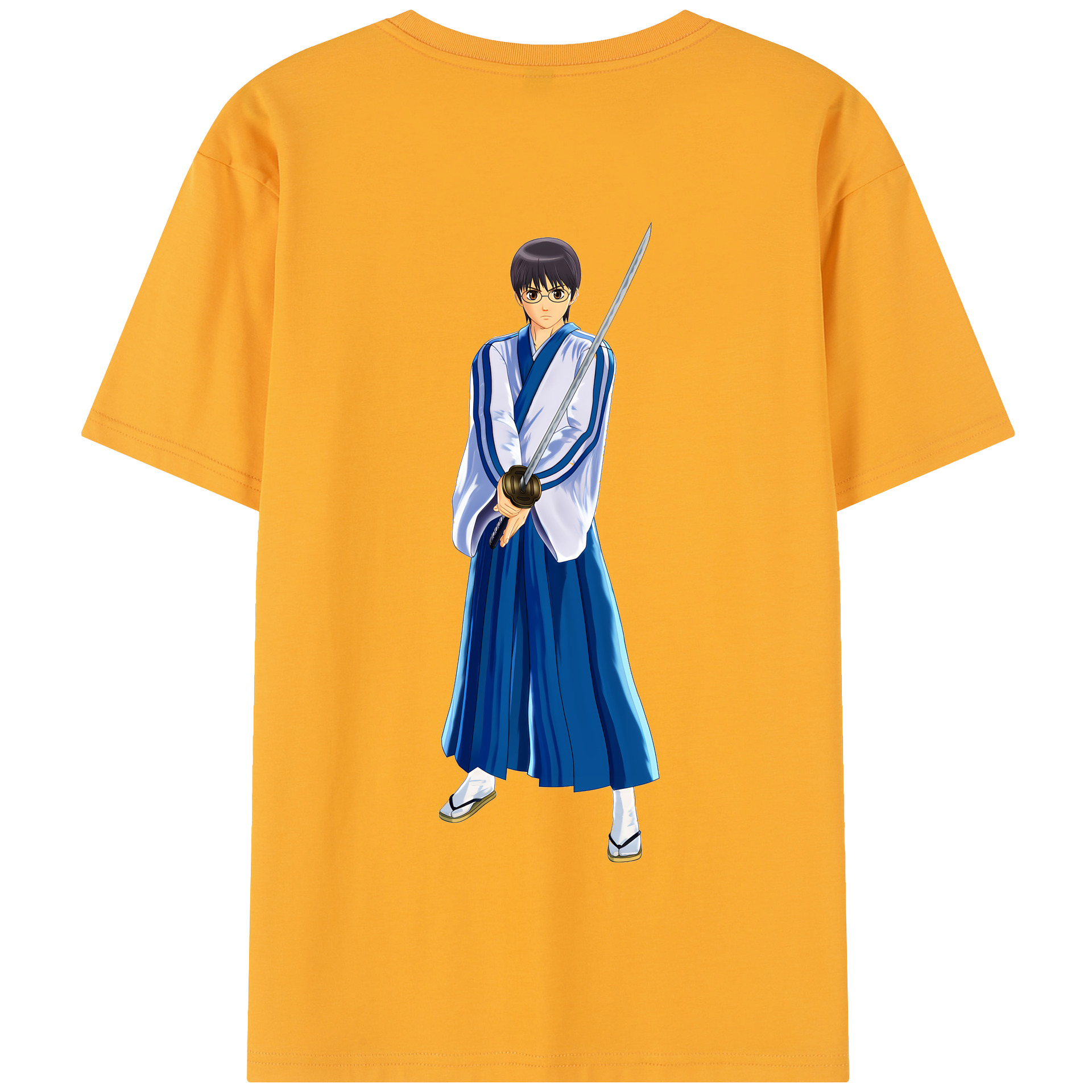 （画像用） ぎんたま 坂田銀時（さかたぎんとき） 神楽 志村新八（しむら しんぱち） GINTAMA Sakata Gintoki Kagura Shimura Shinpachi 綿100％半袖Tシャツ（背面プリント）