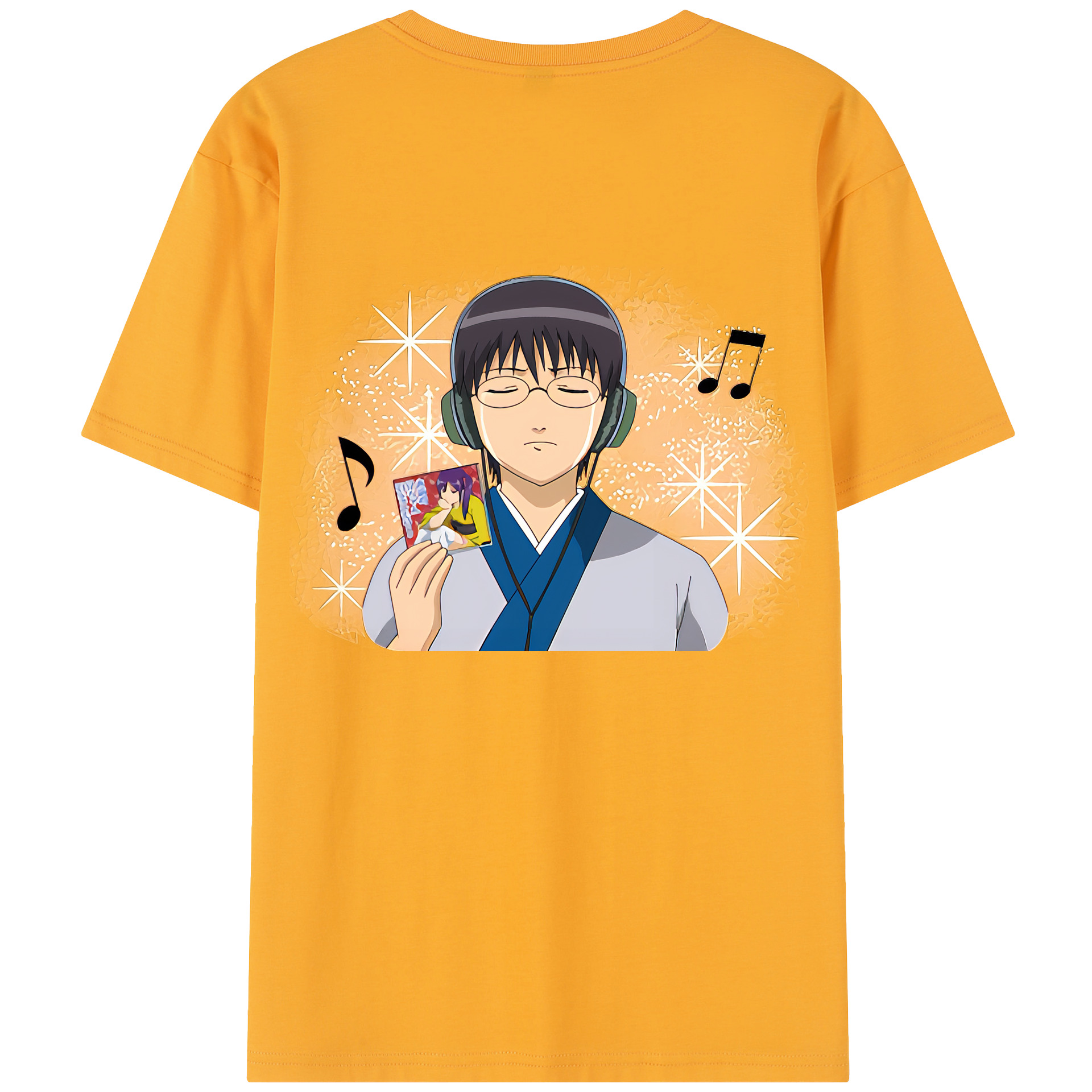 （画像用） ぎんたま 坂田銀時（さかたぎんとき） 神楽 志村新八（しむら しんぱち） GINTAMA Sakata Gintoki Kagura Shimura Shinpachi 綿100％半袖Tシャツ（背面プリント）