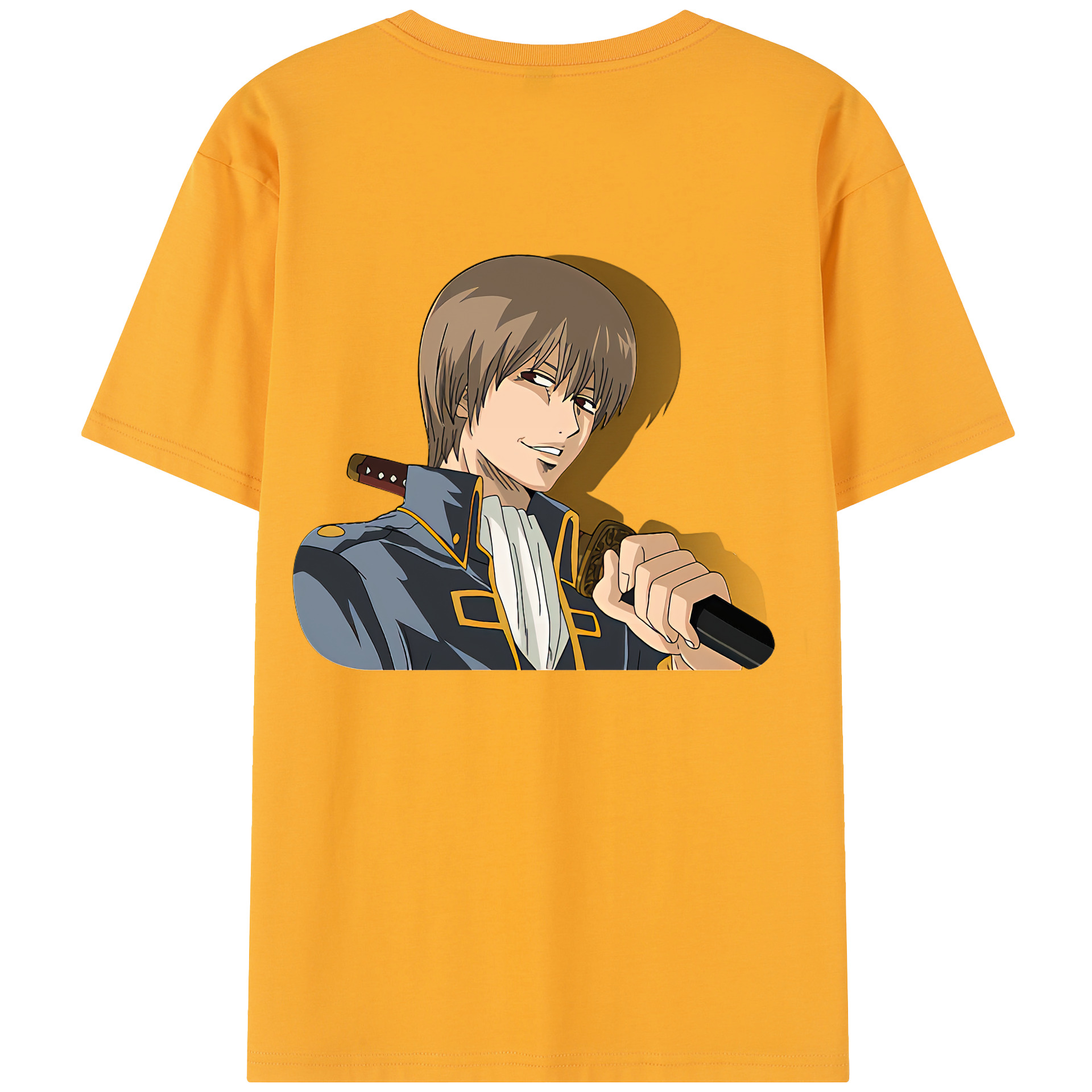 （画像用） ぎんたま 坂田銀時（さかたぎんとき） 神楽 志村新八（しむら しんぱち） GINTAMA Sakata Gintoki Kagura Shimura Shinpachi 綿100％半袖Tシャツ（背面プリント）