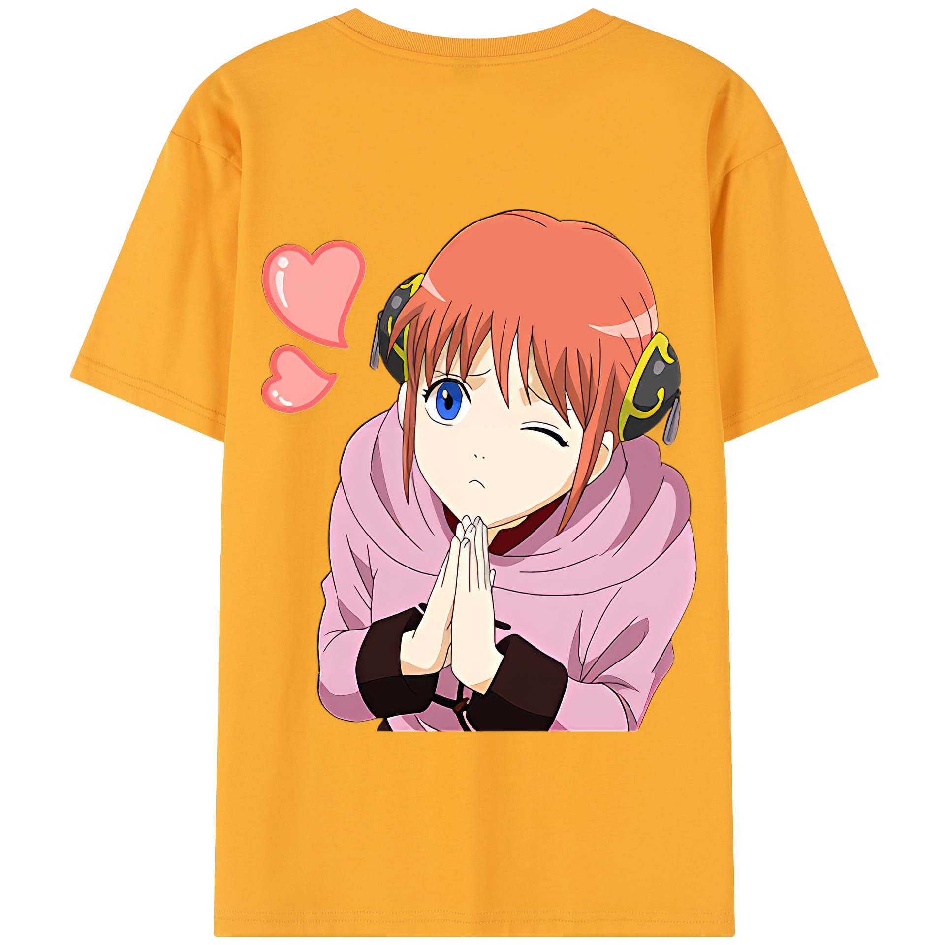 （画像用） ぎんたま 坂田銀時（さかたぎんとき） 神楽 志村新八（しむら しんぱち） GINTAMA Sakata Gintoki Kagura Shimura Shinpachi 綿100％半袖Tシャツ（背面プリント）