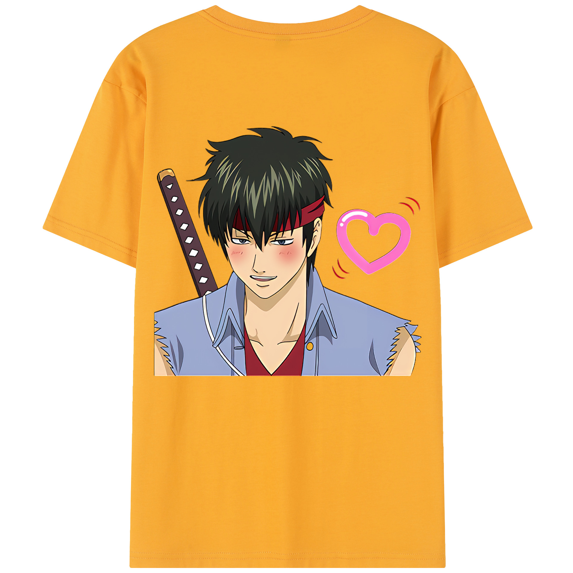 （画像用） ぎんたま 坂田銀時（さかたぎんとき） 神楽 志村新八（しむら しんぱち） GINTAMA Sakata Gintoki Kagura Shimura Shinpachi 綿100％半袖Tシャツ（背面プリント）