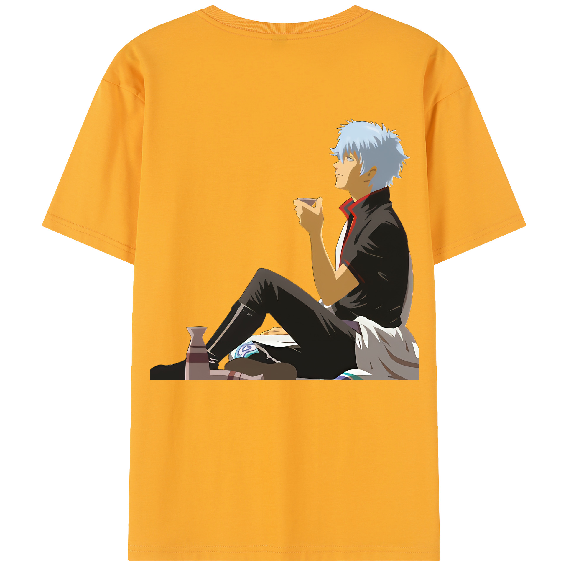 （画像用） ぎんたま 坂田銀時（さかたぎんとき） 神楽 志村新八（しむら しんぱち） GINTAMA Sakata Gintoki Kagura Shimura Shinpachi 綿100％半袖Tシャツ（背面プリント）