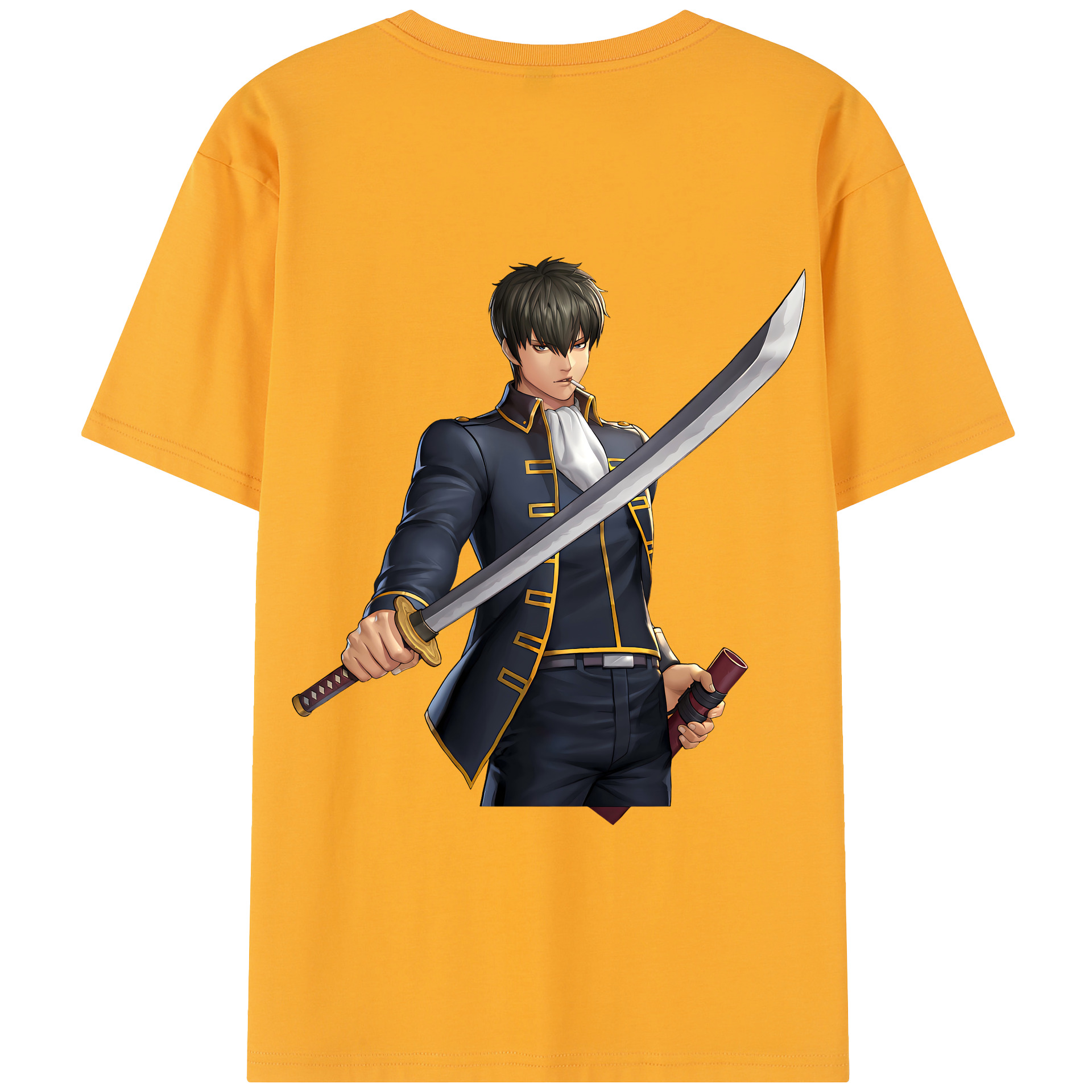 （画像用） ぎんたま 坂田銀時（さかたぎんとき） 神楽 志村新八（しむら しんぱち） GINTAMA Sakata Gintoki Kagura Shimura Shinpachi 綿100％半袖Tシャツ（背面プリント）