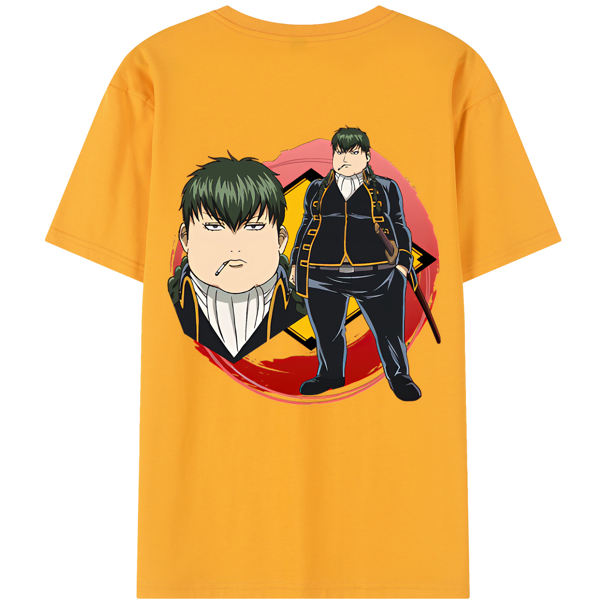 （画像用） ぎんたま 坂田銀時（さかたぎんとき） 神楽 志村新八（しむら しんぱち） GINTAMA Sakata Gintoki Kagura Shimura Shinpachi 綿100％半袖Tシャツ（背面プリント）
