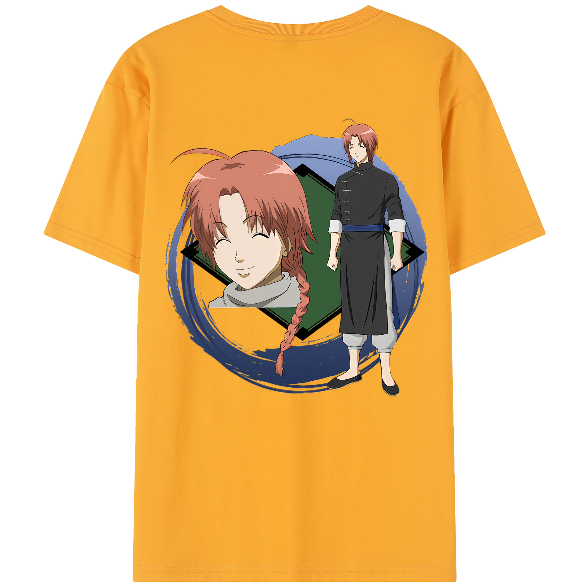 （画像用） ぎんたま 坂田銀時（さかたぎんとき） 神楽 志村新八（しむら しんぱち） GINTAMA Sakata Gintoki Kagura Shimura Shinpachi 綿100％半袖Tシャツ（背面プリント）