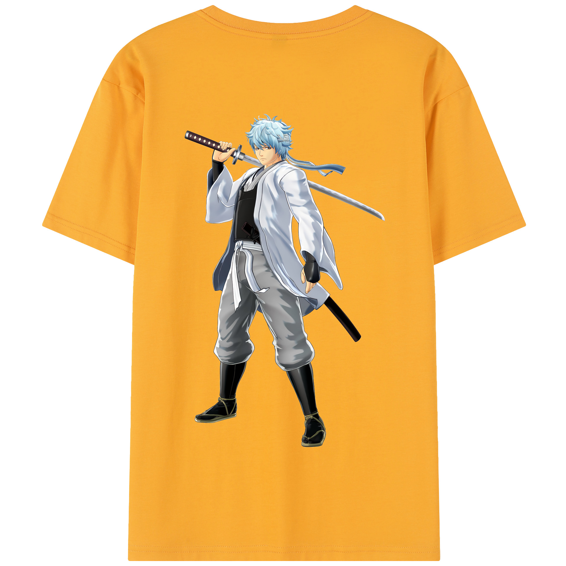 （画像用） ぎんたま 坂田銀時（さかたぎんとき） 神楽 志村新八（しむら しんぱち） GINTAMA Sakata Gintoki Kagura Shimura Shinpachi 綿100％半袖Tシャツ（背面プリント）