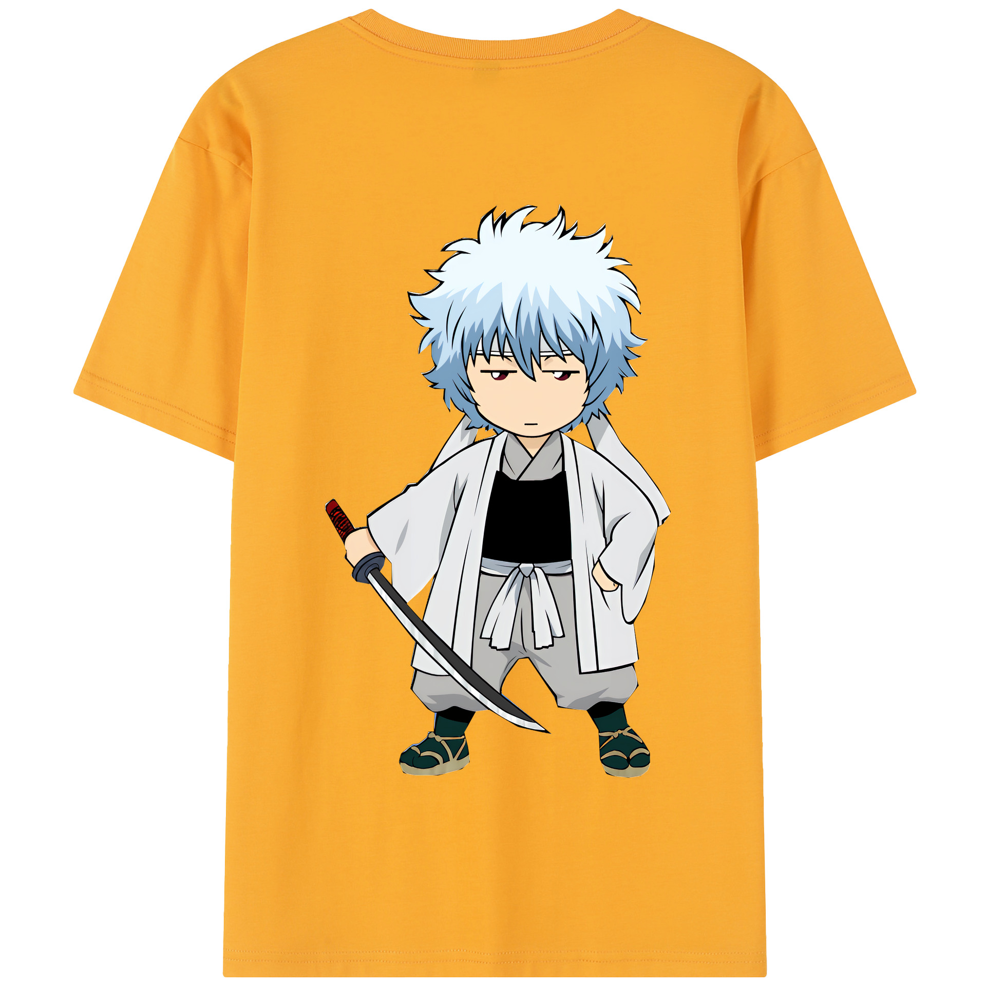 （画像用） ぎんたま 坂田銀時（さかたぎんとき） 神楽 志村新八（しむら しんぱち） GINTAMA Sakata Gintoki Kagura Shimura Shinpachi 綿100％半袖Tシャツ（背面プリント）