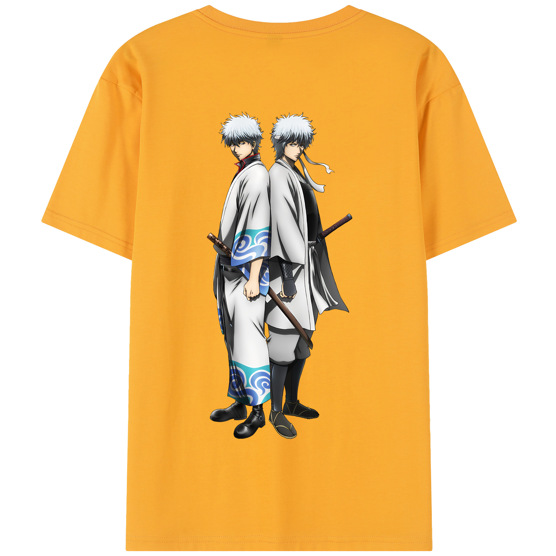 （画像用） ぎんたま 坂田銀時（さかたぎんとき） 神楽 志村新八（しむら しんぱち） GINTAMA Sakata Gintoki Kagura Shimura Shinpachi 綿100％半袖Tシャツ（背面プリント）