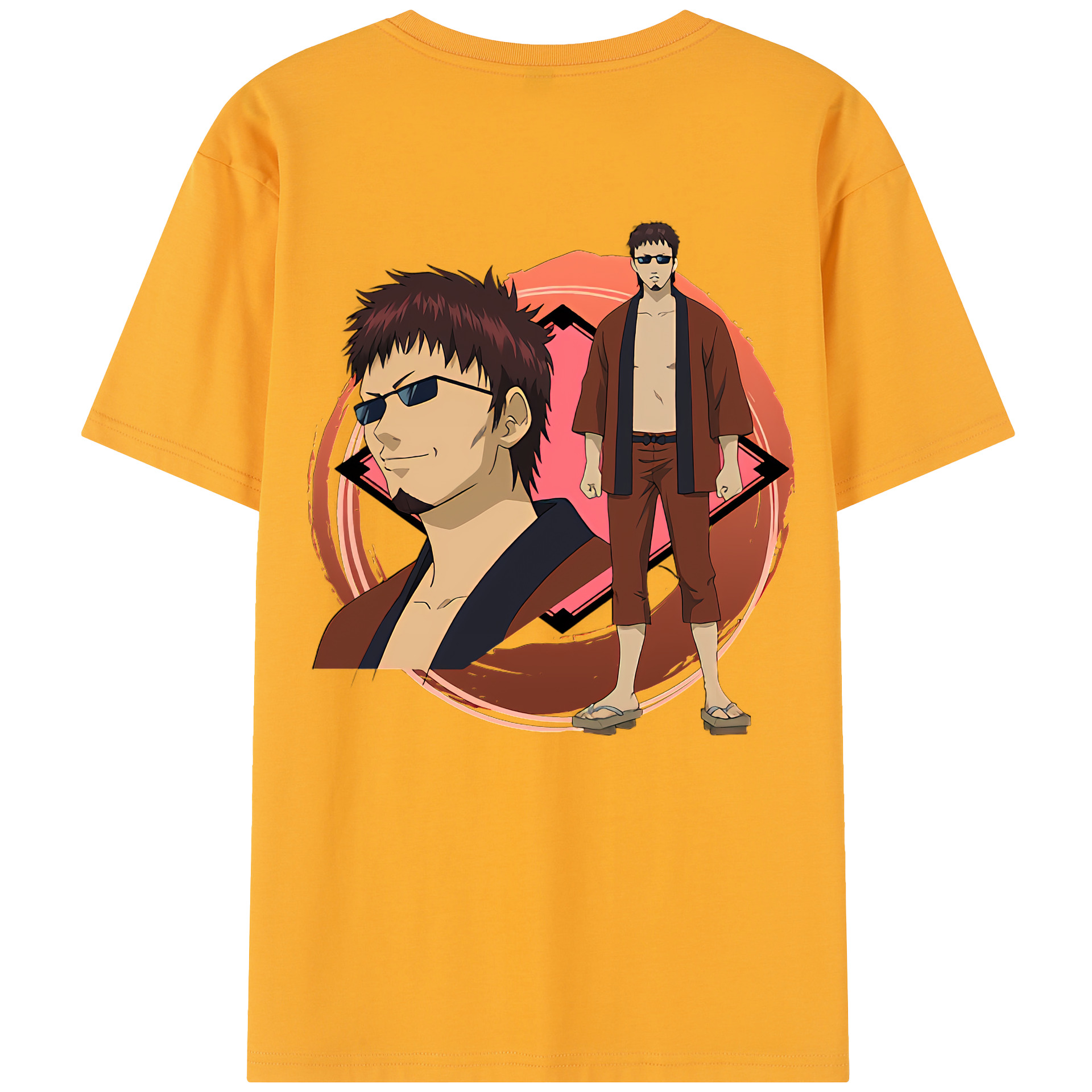 （画像用） ぎんたま 坂田銀時（さかたぎんとき） 神楽 志村新八（しむら しんぱち） GINTAMA Sakata Gintoki Kagura Shimura Shinpachi 綿100％半袖Tシャツ（背面プリント）