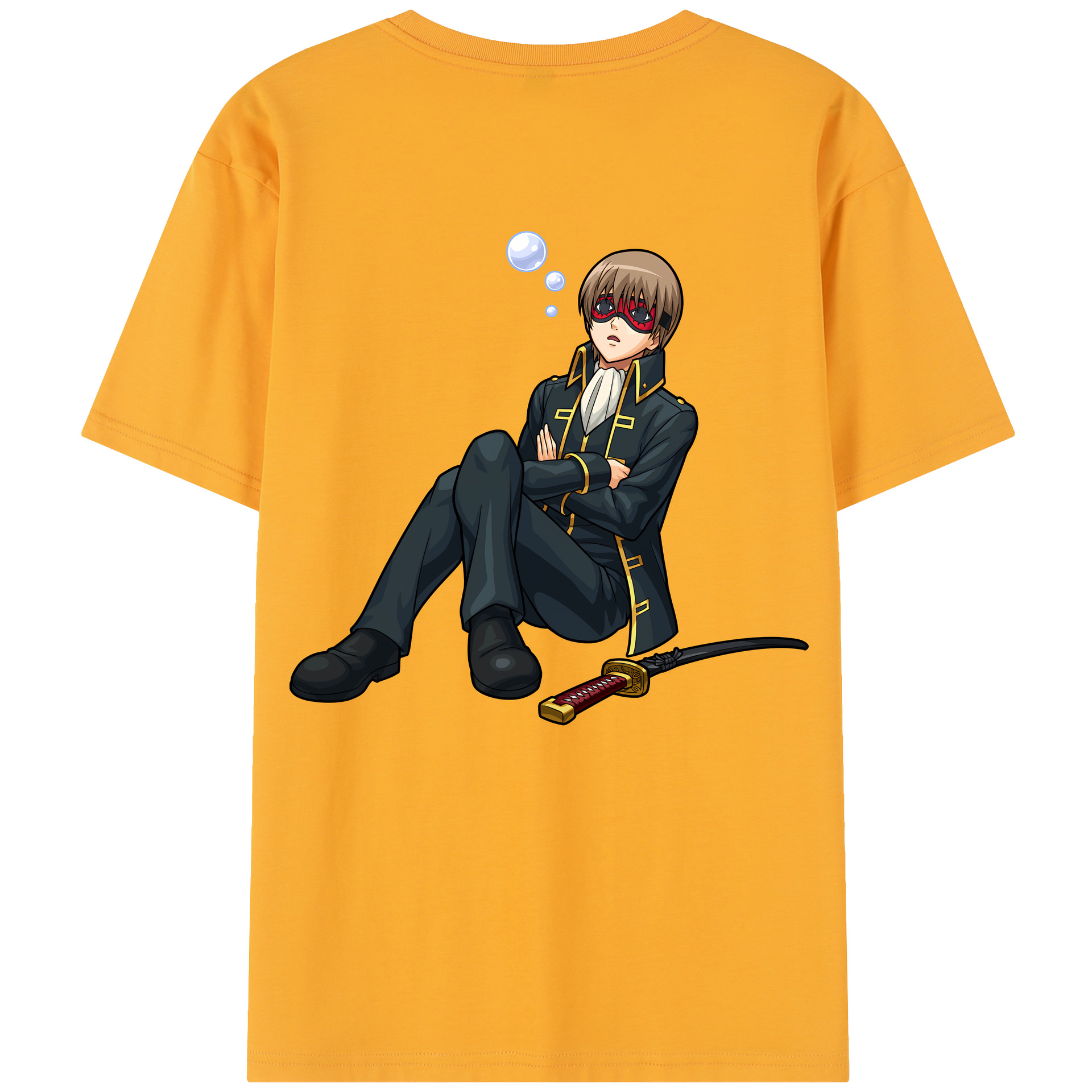 （画像用） ぎんたま 坂田銀時（さかたぎんとき） 神楽 志村新八（しむら しんぱち） GINTAMA Sakata Gintoki Kagura Shimura Shinpachi 綿100％半袖Tシャツ（背面プリント）