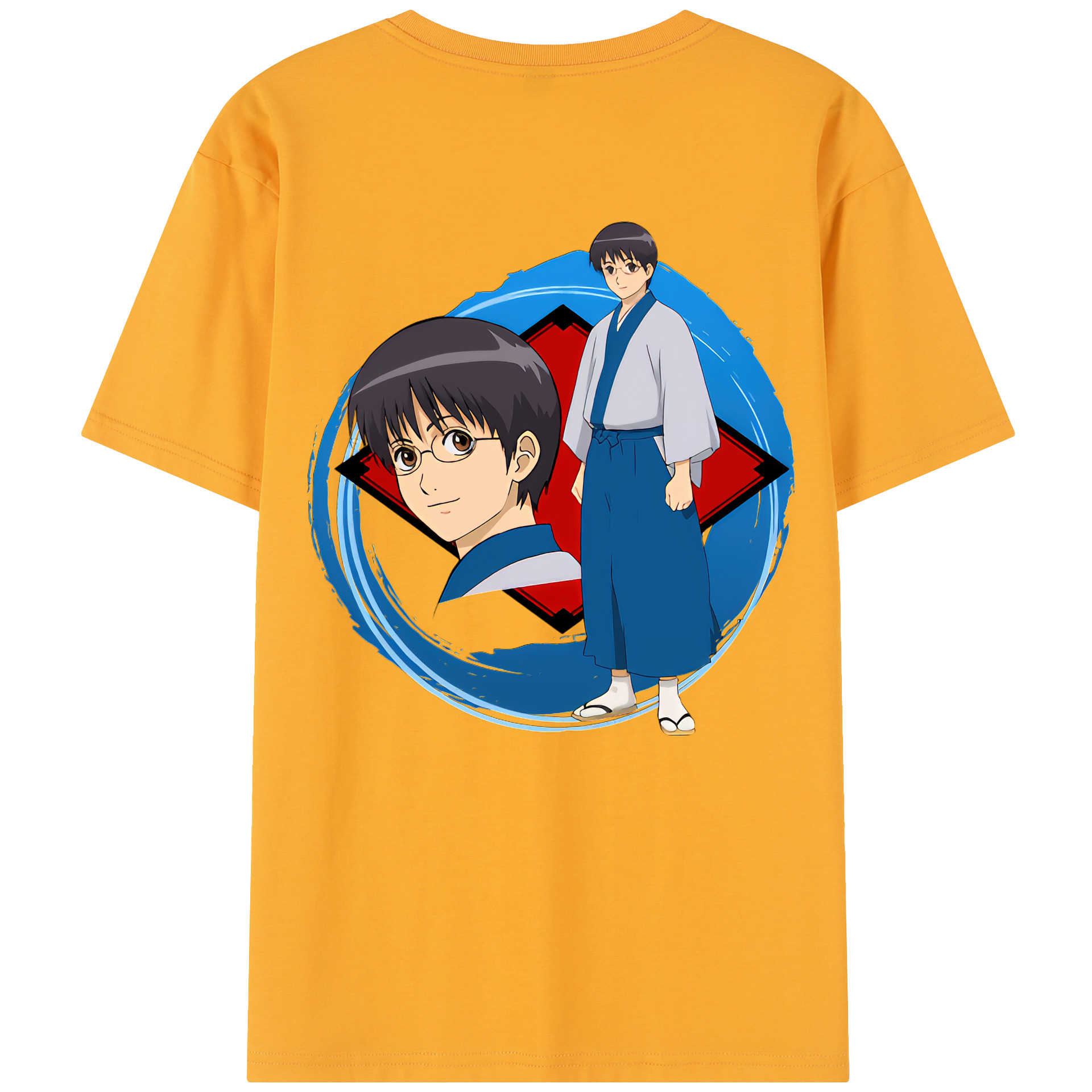 （画像用） ぎんたま 坂田銀時（さかたぎんとき） 神楽 志村新八（しむら しんぱち） GINTAMA Sakata Gintoki Kagura Shimura Shinpachi 綿100％半袖Tシャツ（背面プリント）