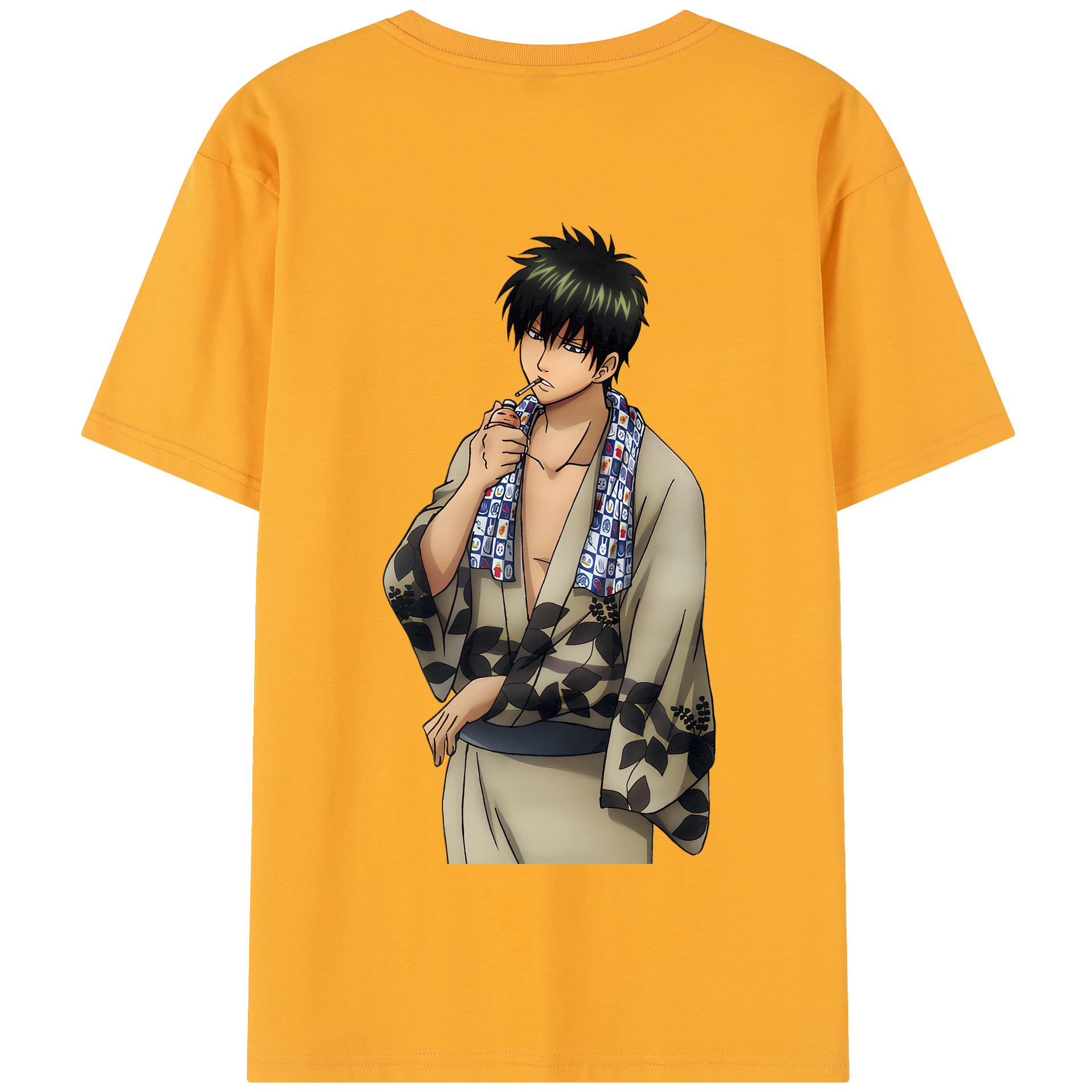 （画像用） ぎんたま 坂田銀時（さかたぎんとき） 神楽 志村新八（しむら しんぱち） GINTAMA Sakata Gintoki Kagura Shimura Shinpachi 綿100％半袖Tシャツ（背面プリント）
