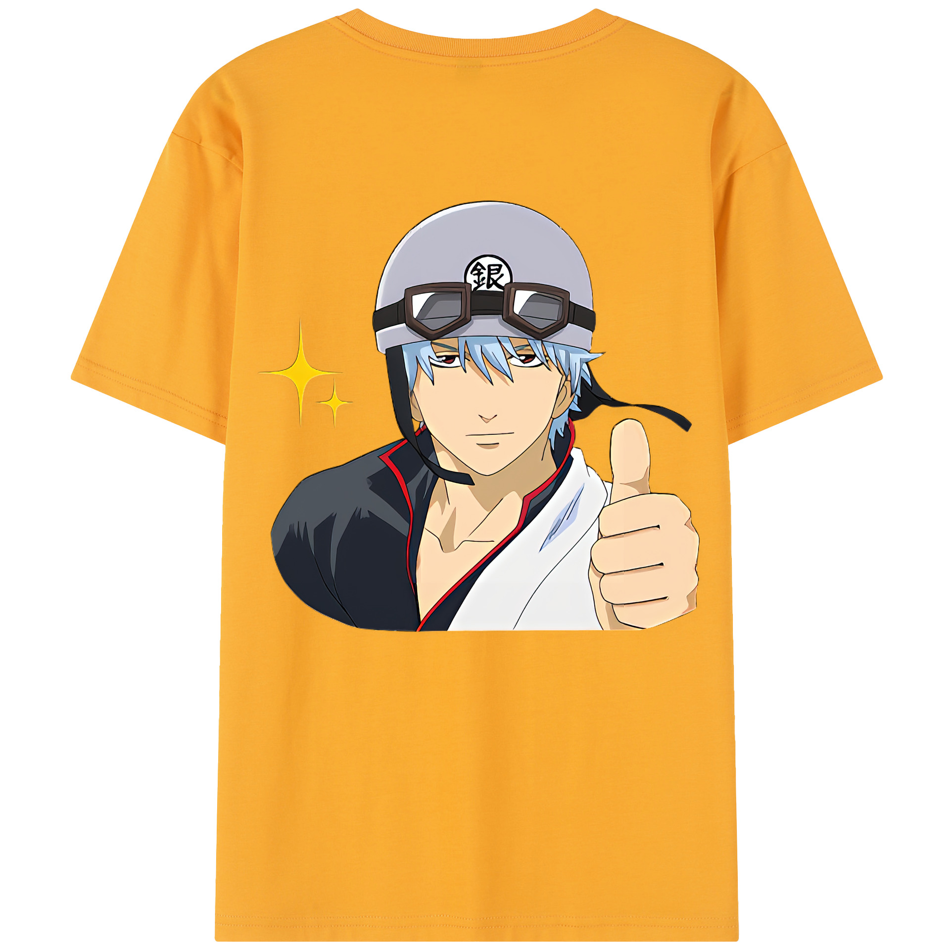 （画像用） ぎんたま 坂田銀時（さかたぎんとき） 神楽 志村新八（しむら しんぱち） GINTAMA Sakata Gintoki Kagura Shimura Shinpachi 綿100％半袖Tシャツ（背面プリント）