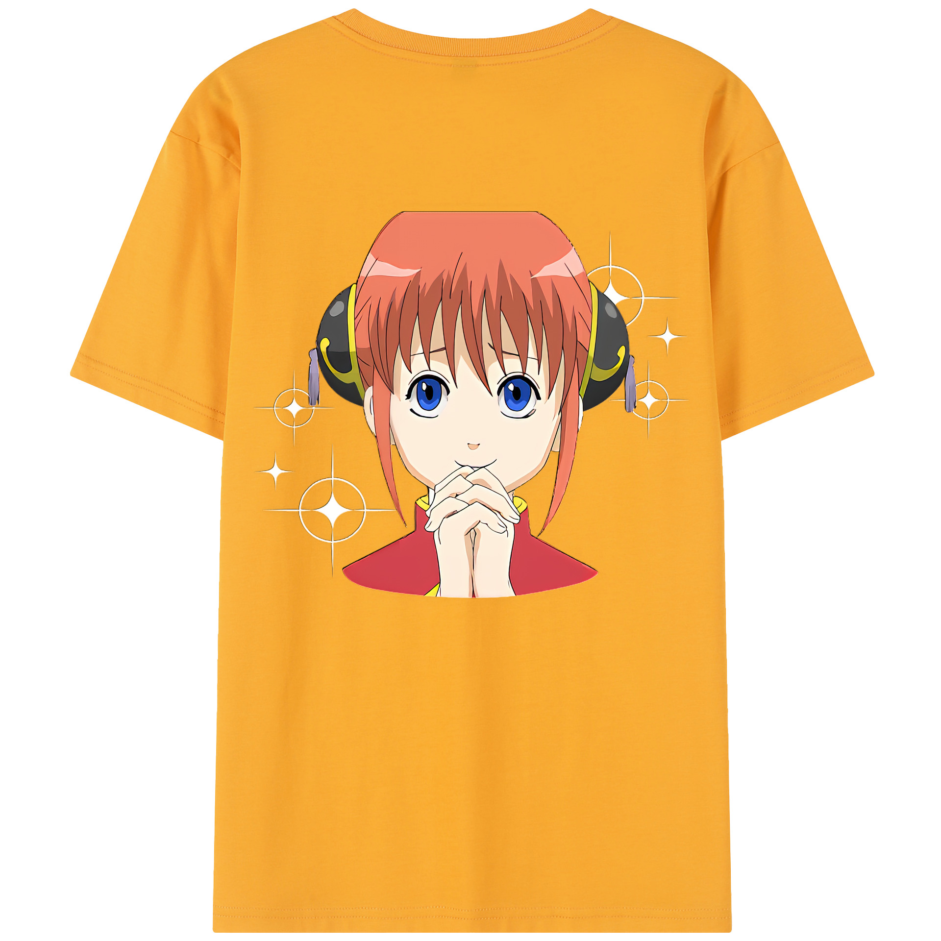 （画像用） ぎんたま 坂田銀時（さかたぎんとき） 神楽 志村新八（しむら しんぱち） GINTAMA Sakata Gintoki Kagura Shimura Shinpachi 綿100％半袖Tシャツ（背面プリント）