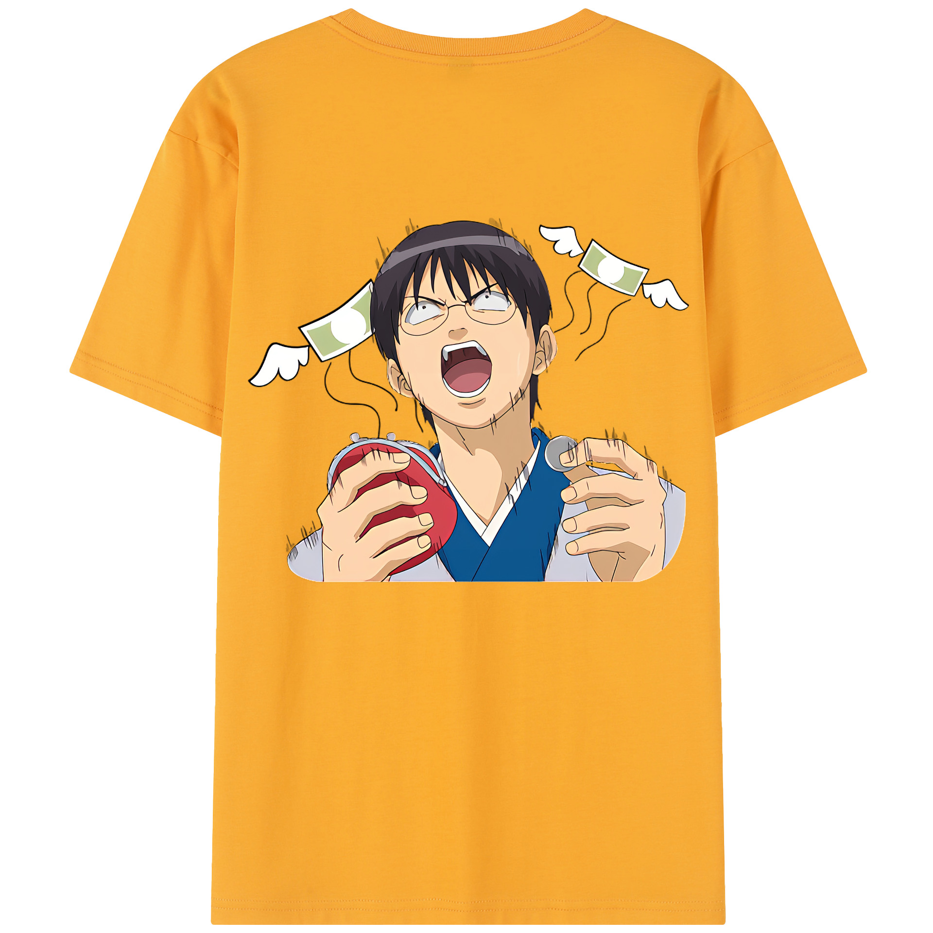 （画像用） ぎんたま 坂田銀時（さかたぎんとき） 神楽 志村新八（しむら しんぱち） GINTAMA Sakata Gintoki Kagura Shimura Shinpachi 綿100％半袖Tシャツ（背面プリント）