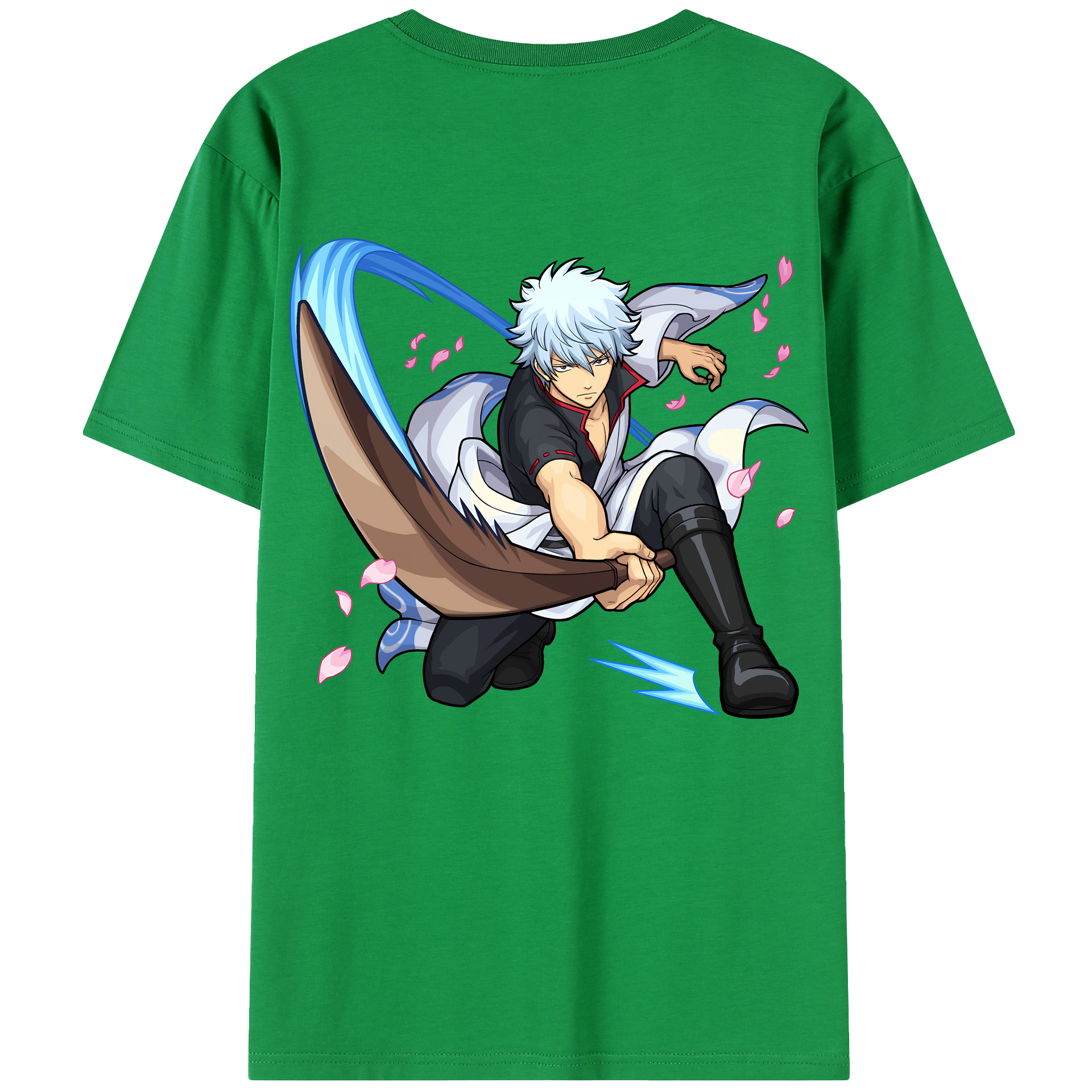 （画像用） ぎんたま 坂田銀時（さかたぎんとき） 神楽 志村新八（しむら しんぱち） GINTAMA Sakata Gintoki Kagura Shimura Shinpachi 綿100％半袖Tシャツ（背面プリント）