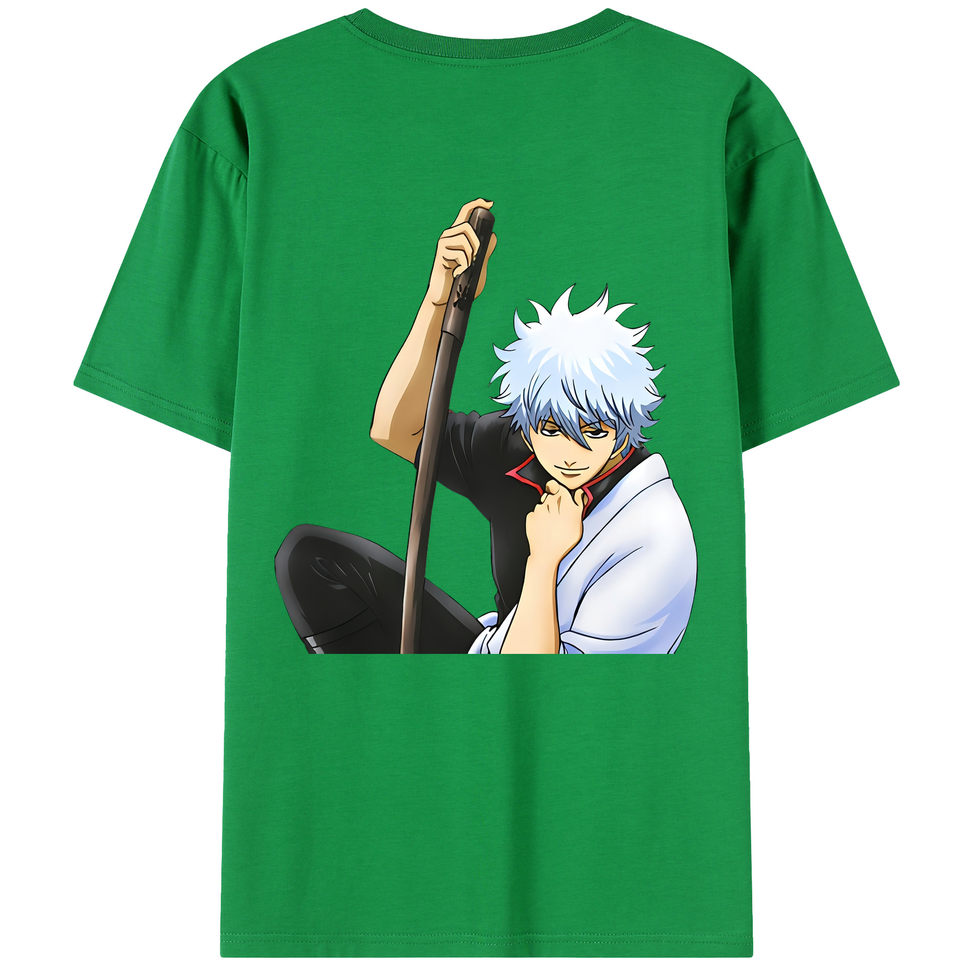 （画像用） ぎんたま 坂田銀時（さかたぎんとき） 神楽 志村新八（しむら しんぱち） GINTAMA Sakata Gintoki Kagura Shimura Shinpachi 綿100％半袖Tシャツ（背面プリント）