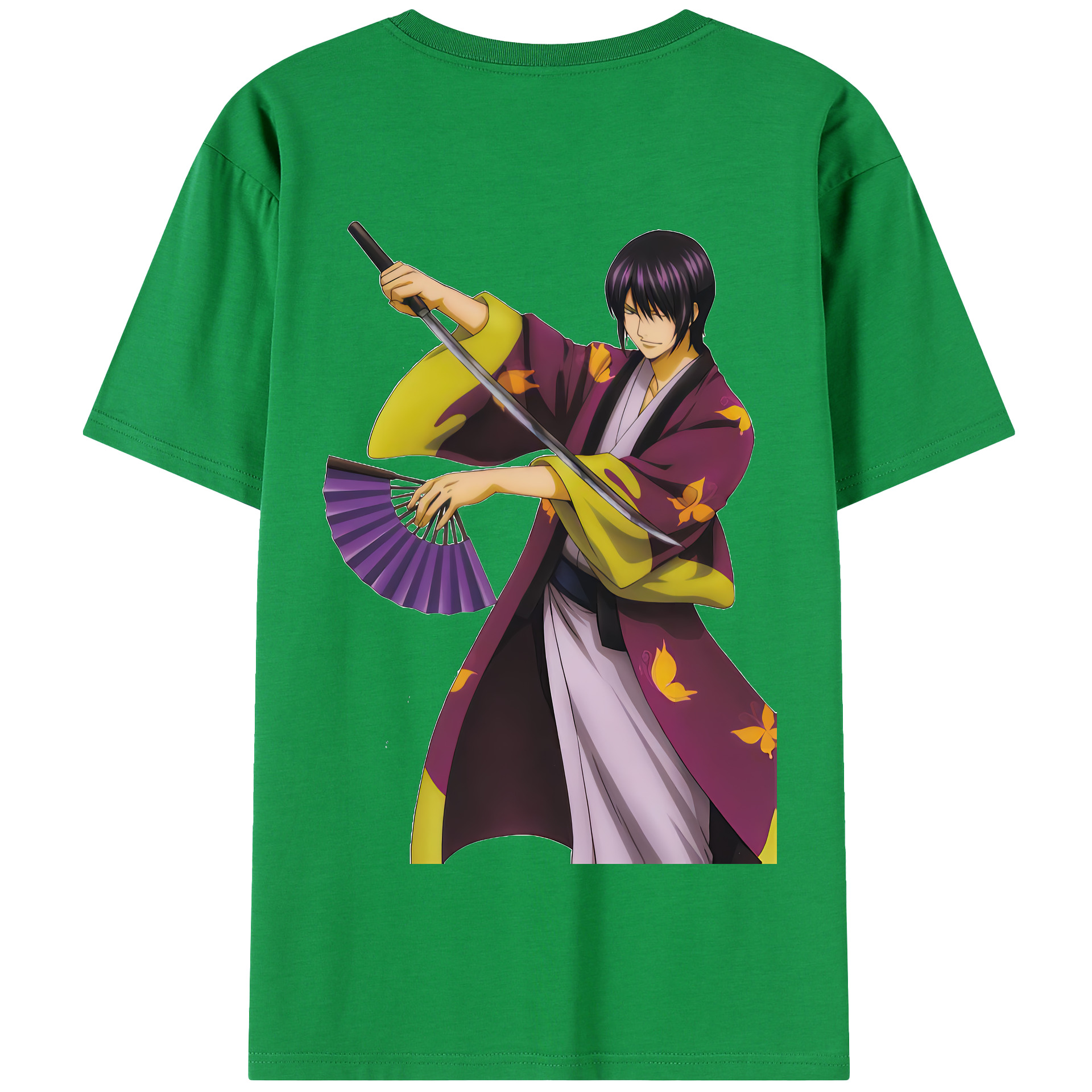 （画像用） ぎんたま 坂田銀時（さかたぎんとき） 神楽 志村新八（しむら しんぱち） GINTAMA Sakata Gintoki Kagura Shimura Shinpachi 綿100％半袖Tシャツ（背面プリント）