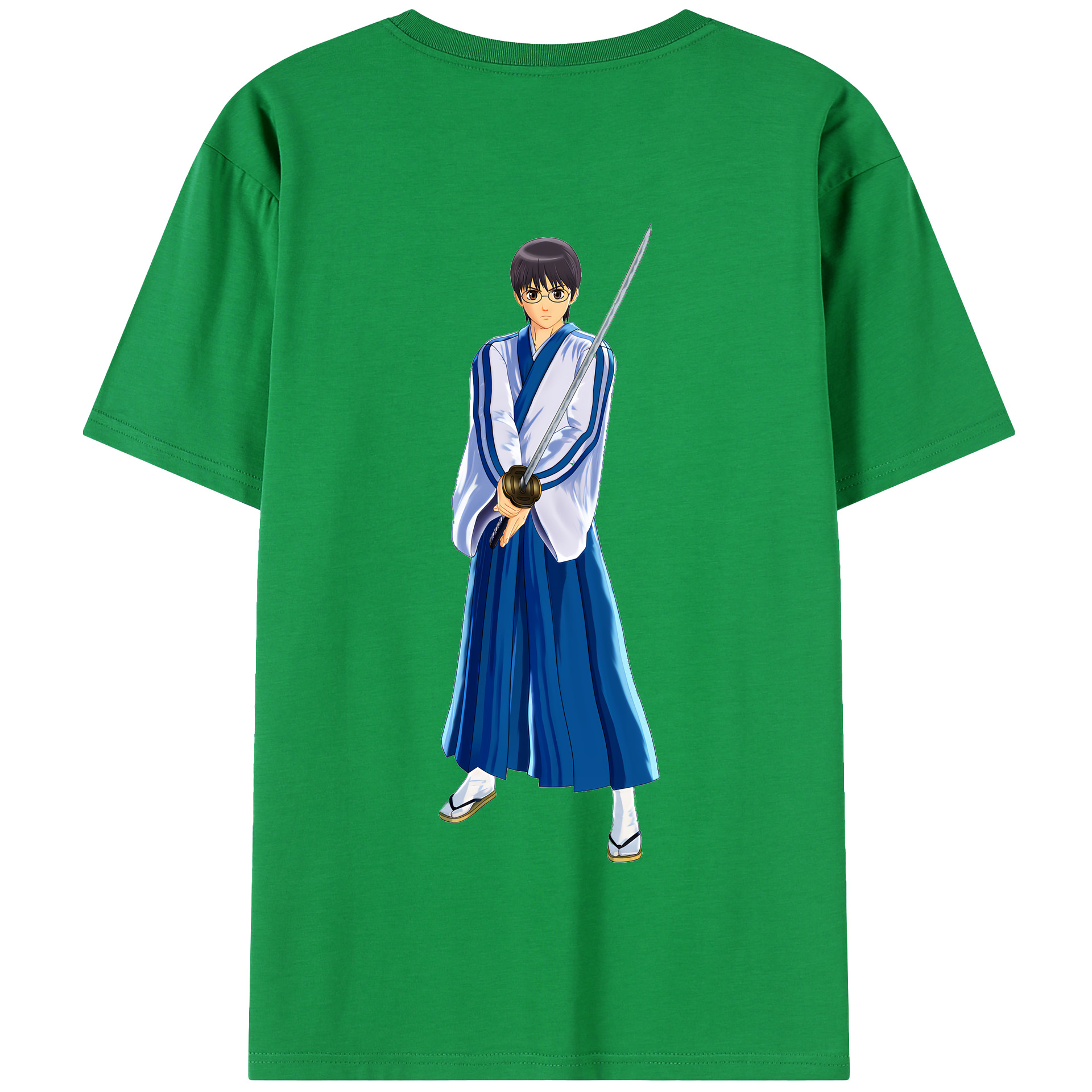 （画像用） ぎんたま 坂田銀時（さかたぎんとき） 神楽 志村新八（しむら しんぱち） GINTAMA Sakata Gintoki Kagura Shimura Shinpachi 綿100％半袖Tシャツ（背面プリント）