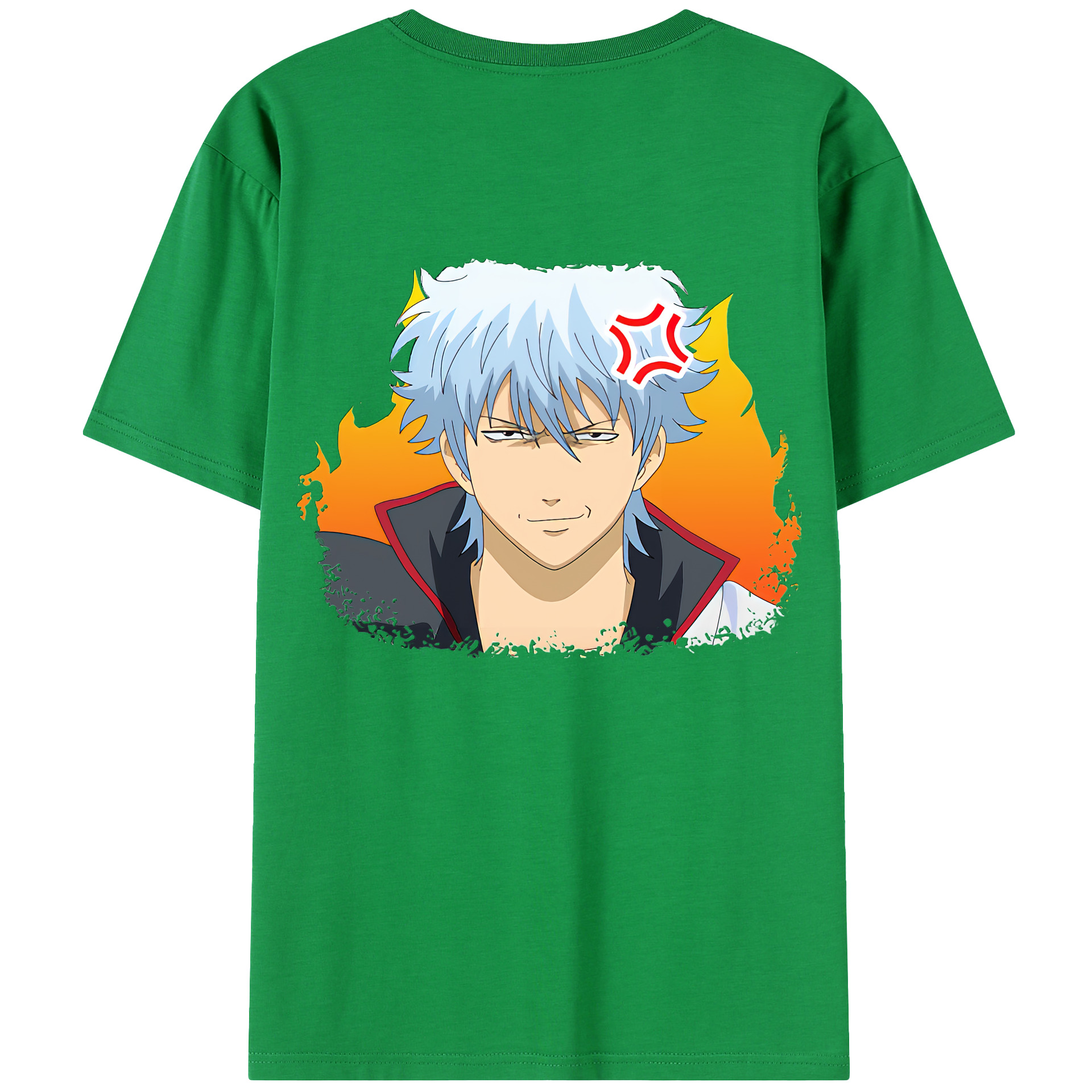 （画像用） ぎんたま 坂田銀時（さかたぎんとき） 神楽 志村新八（しむら しんぱち） GINTAMA Sakata Gintoki Kagura Shimura Shinpachi 綿100％半袖Tシャツ（背面プリント）
