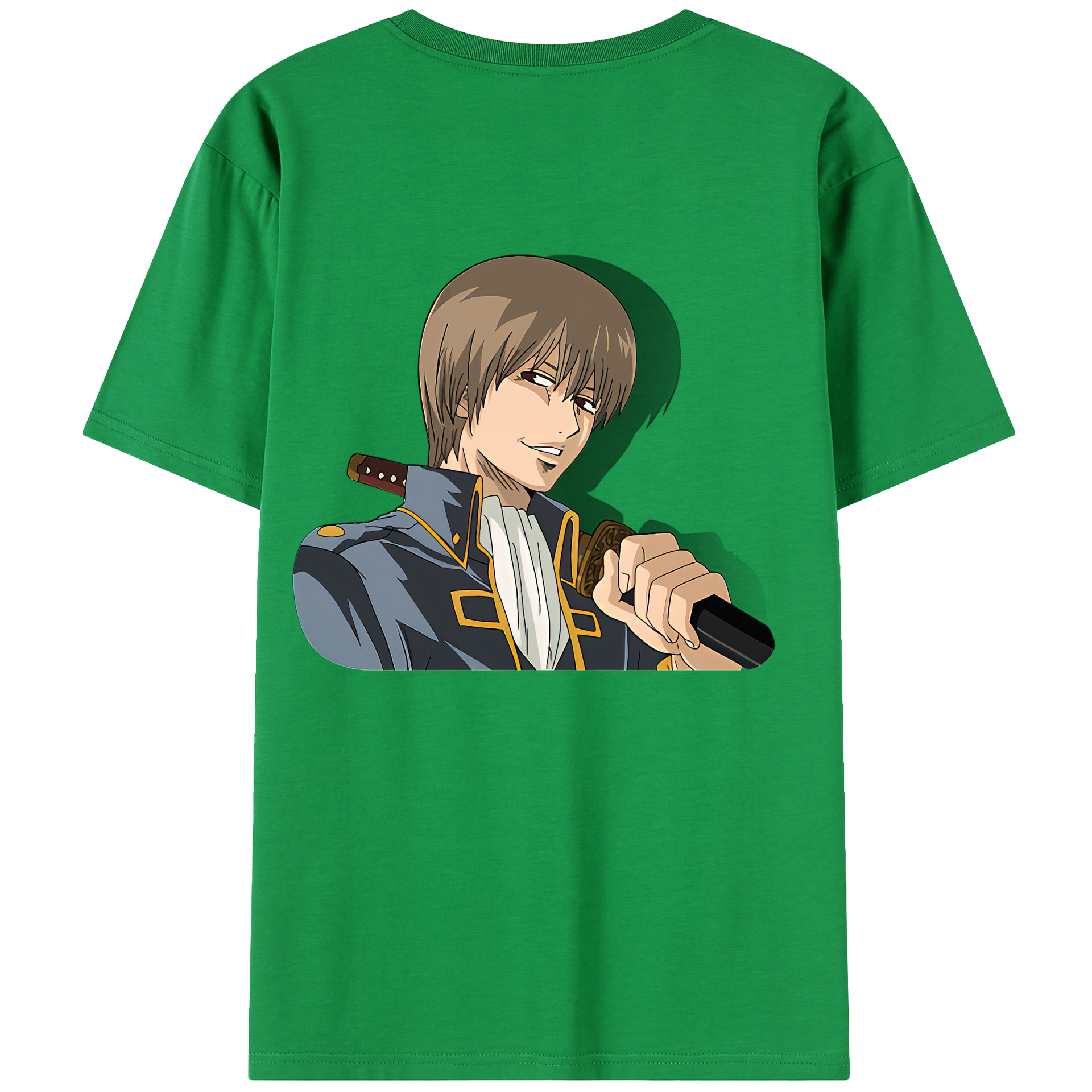 （画像用） ぎんたま 坂田銀時（さかたぎんとき） 神楽 志村新八（しむら しんぱち） GINTAMA Sakata Gintoki Kagura Shimura Shinpachi 綿100％半袖Tシャツ（背面プリント）