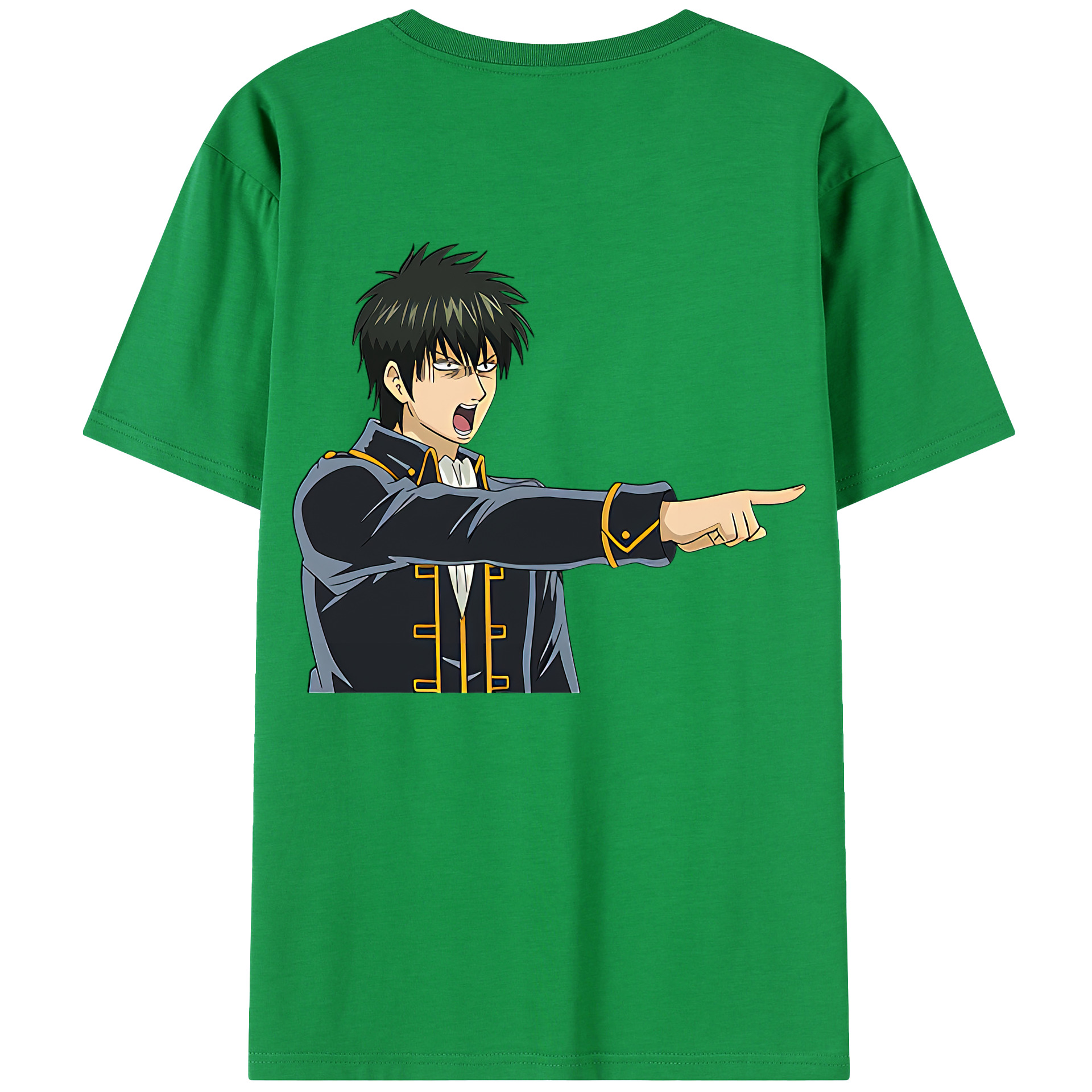 （画像用） ぎんたま 坂田銀時（さかたぎんとき） 神楽 志村新八（しむら しんぱち） GINTAMA Sakata Gintoki Kagura Shimura Shinpachi 綿100％半袖Tシャツ（背面プリント）