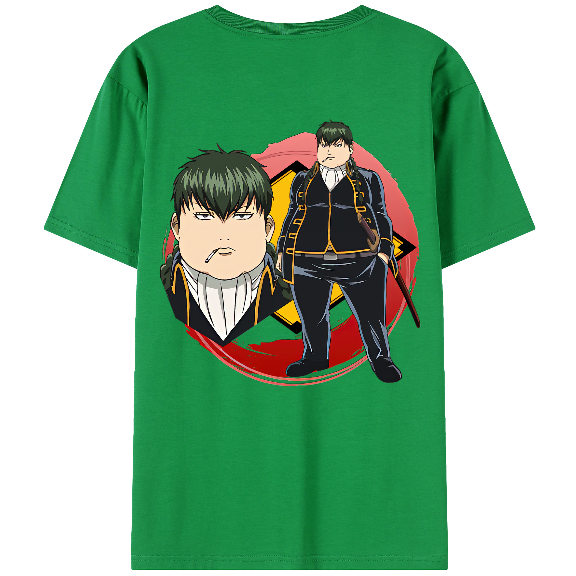 （画像用） ぎんたま 坂田銀時（さかたぎんとき） 神楽 志村新八（しむら しんぱち） GINTAMA Sakata Gintoki Kagura Shimura Shinpachi 綿100％半袖Tシャツ（背面プリント）