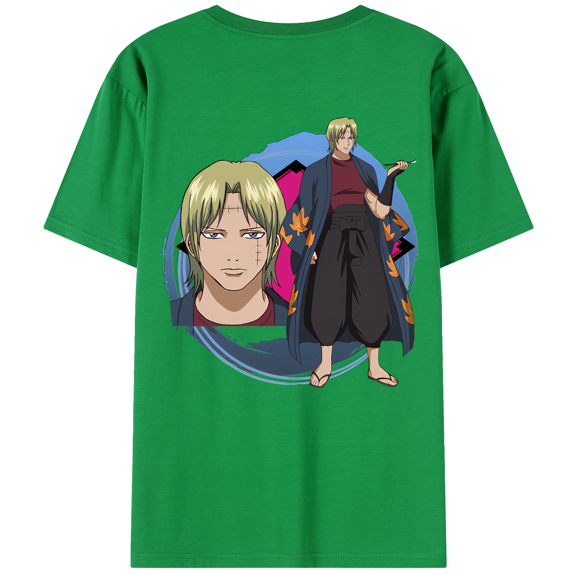 （画像用） ぎんたま 坂田銀時（さかたぎんとき） 神楽 志村新八（しむら しんぱち） GINTAMA Sakata Gintoki Kagura Shimura Shinpachi 綿100％半袖Tシャツ（背面プリント）