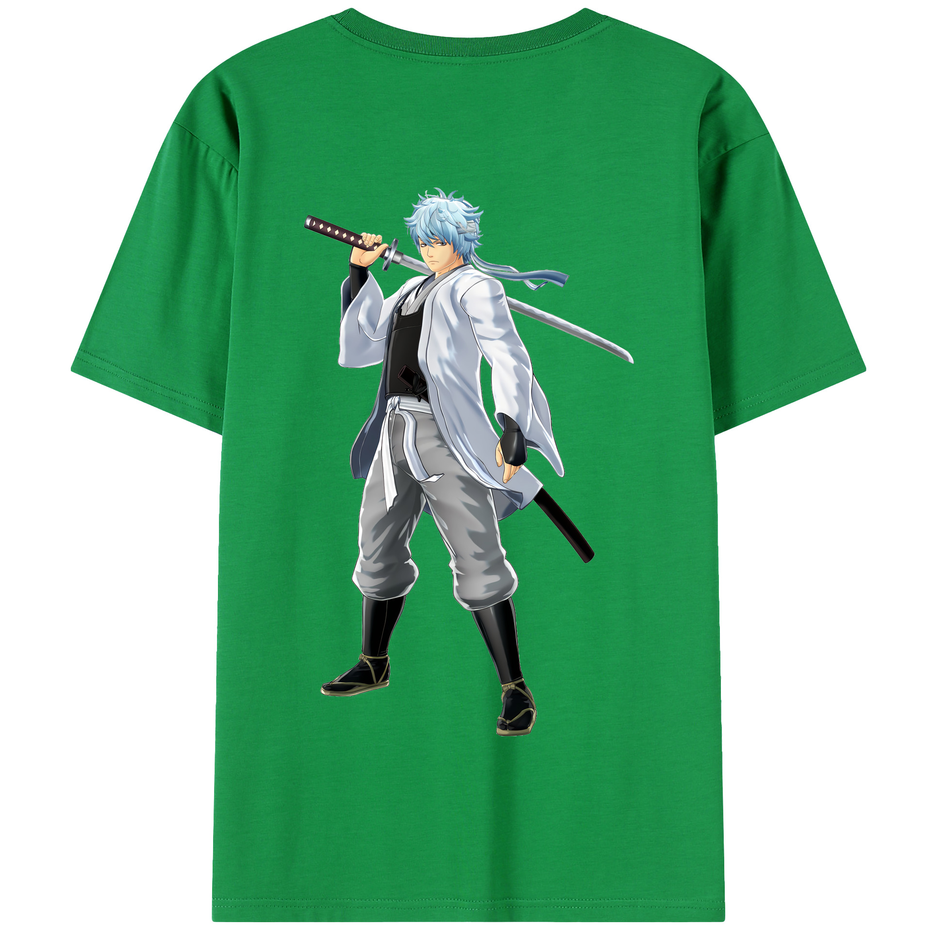 （画像用） ぎんたま 坂田銀時（さかたぎんとき） 神楽 志村新八（しむら しんぱち） GINTAMA Sakata Gintoki Kagura Shimura Shinpachi 綿100％半袖Tシャツ（背面プリント）
