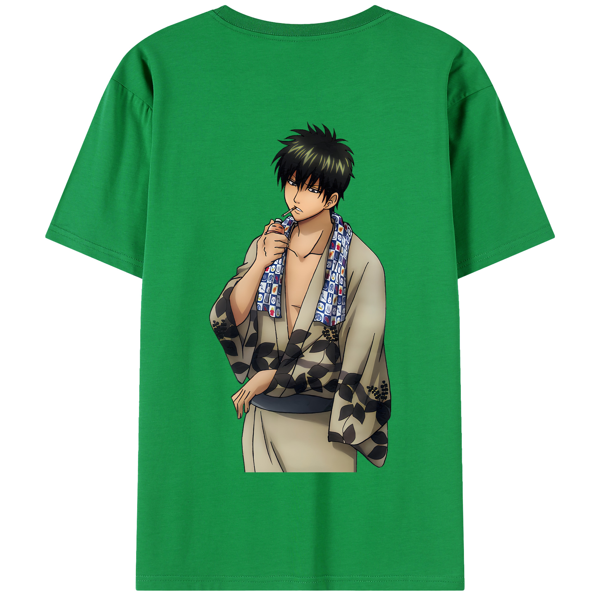 （画像用） ぎんたま 坂田銀時（さかたぎんとき） 神楽 志村新八（しむら しんぱち） GINTAMA Sakata Gintoki Kagura Shimura Shinpachi 綿100％半袖Tシャツ（背面プリント）