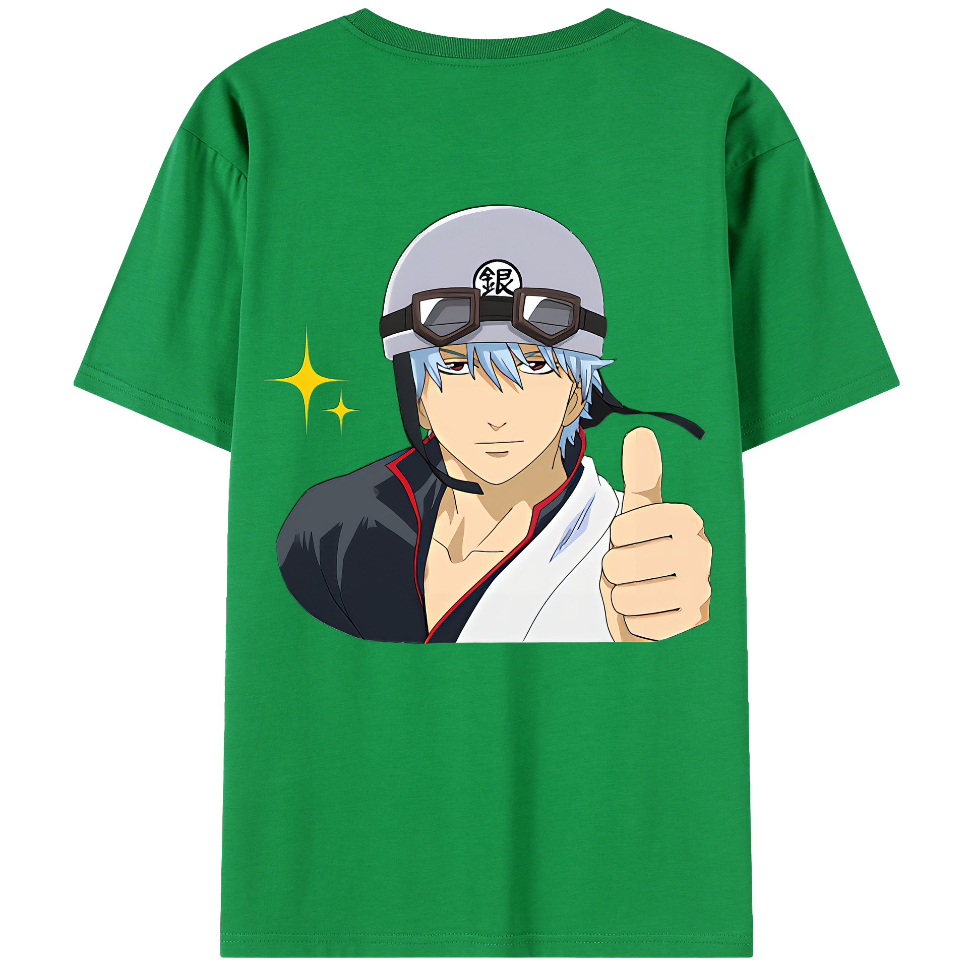 （画像用） ぎんたま 坂田銀時（さかたぎんとき） 神楽 志村新八（しむら しんぱち） GINTAMA Sakata Gintoki Kagura Shimura Shinpachi 綿100％半袖Tシャツ（背面プリント）