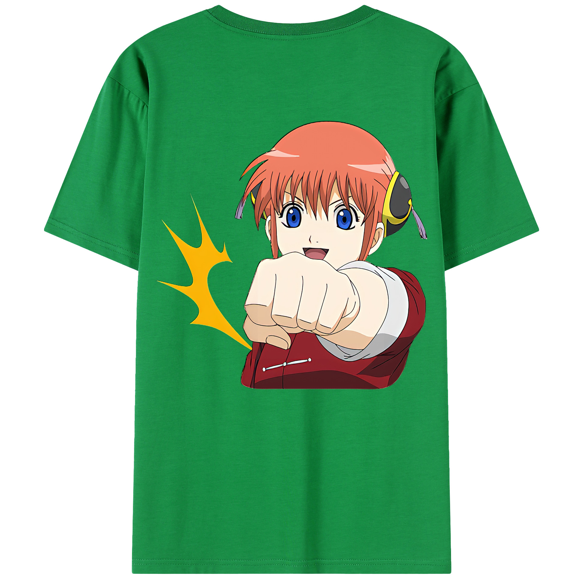 （画像用） ぎんたま 坂田銀時（さかたぎんとき） 神楽 志村新八（しむら しんぱち） GINTAMA Sakata Gintoki Kagura Shimura Shinpachi 綿100％半袖Tシャツ（背面プリント）