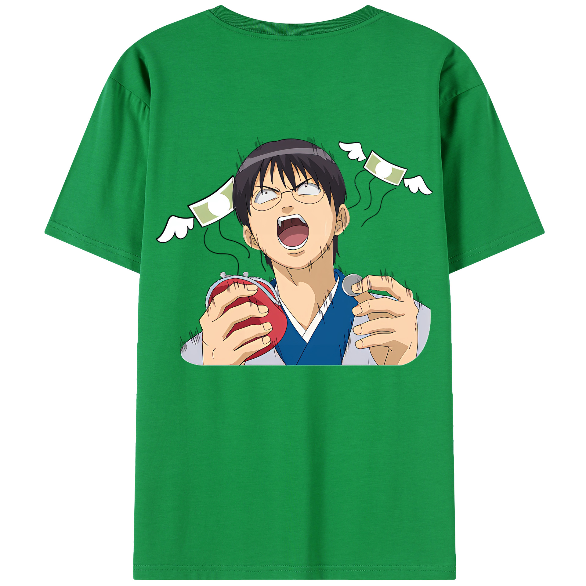 （画像用） ぎんたま 坂田銀時（さかたぎんとき） 神楽 志村新八（しむら しんぱち） GINTAMA Sakata Gintoki Kagura Shimura Shinpachi 綿100％半袖Tシャツ（背面プリント）