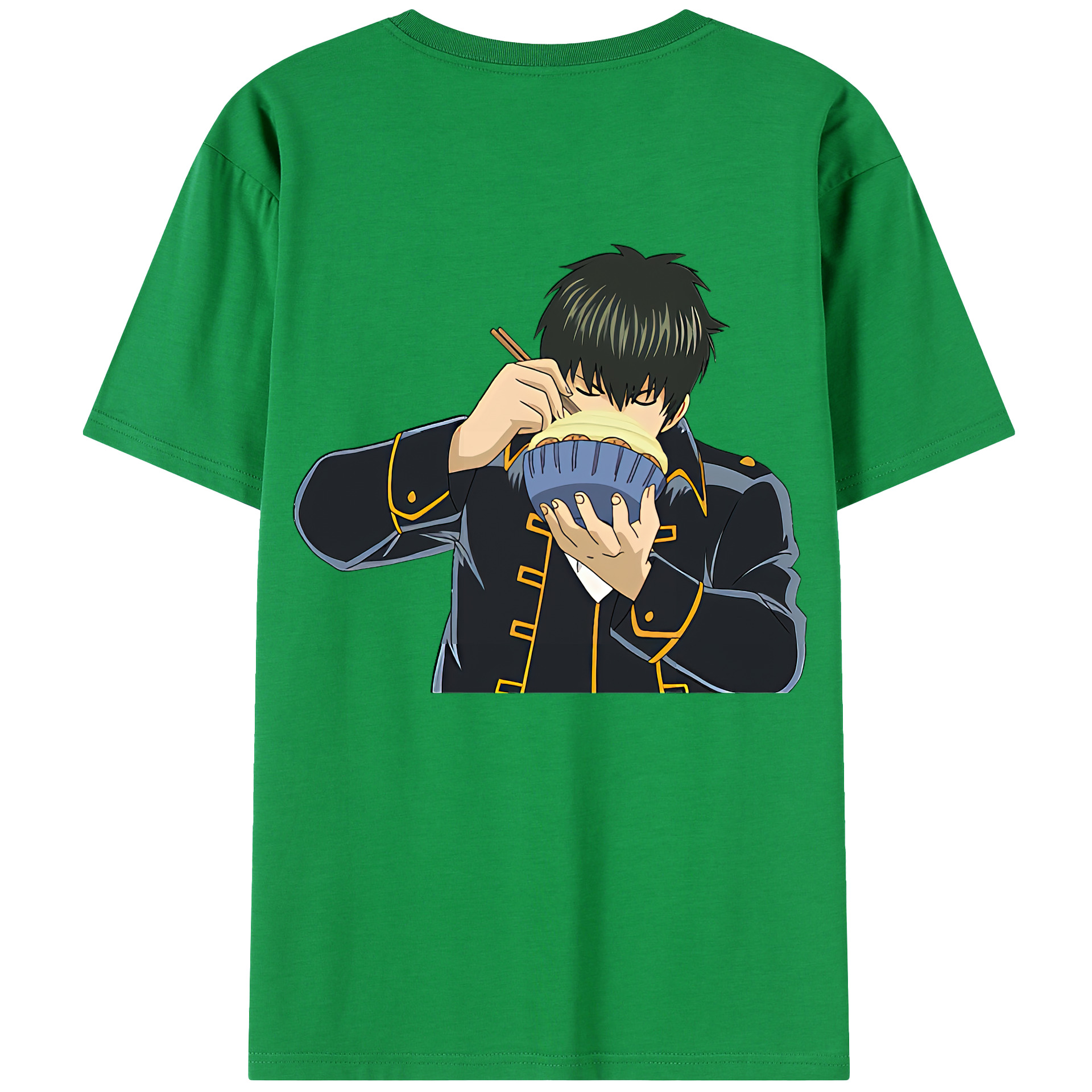 （画像用） ぎんたま 坂田銀時（さかたぎんとき） 神楽 志村新八（しむら しんぱち） GINTAMA Sakata Gintoki Kagura Shimura Shinpachi 綿100％半袖Tシャツ（背面プリント）