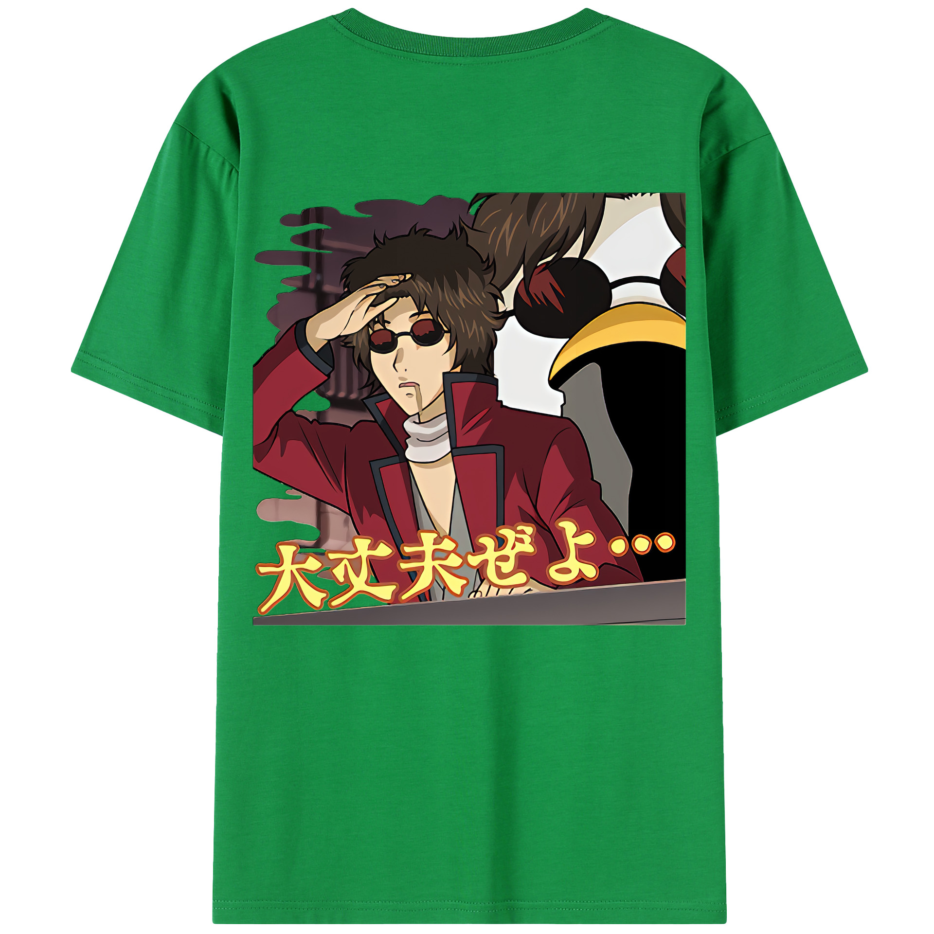（画像用） ぎんたま 坂田銀時（さかたぎんとき） 神楽 志村新八（しむら しんぱち） GINTAMA Sakata Gintoki Kagura Shimura Shinpachi 綿100％半袖Tシャツ（背面プリント）