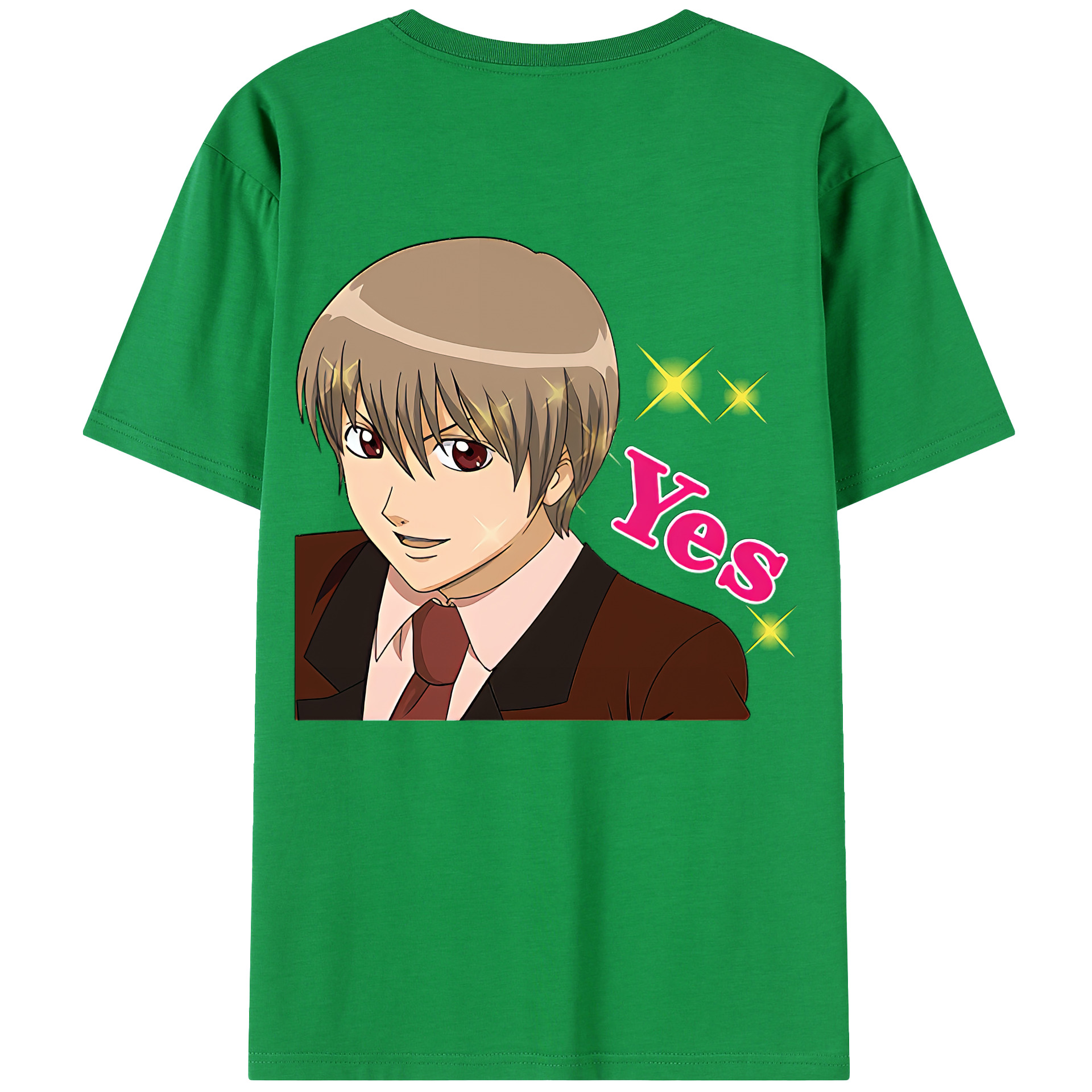 （画像用） ぎんたま 坂田銀時（さかたぎんとき） 神楽 志村新八（しむら しんぱち） GINTAMA Sakata Gintoki Kagura Shimura Shinpachi 綿100％半袖Tシャツ（背面プリント）