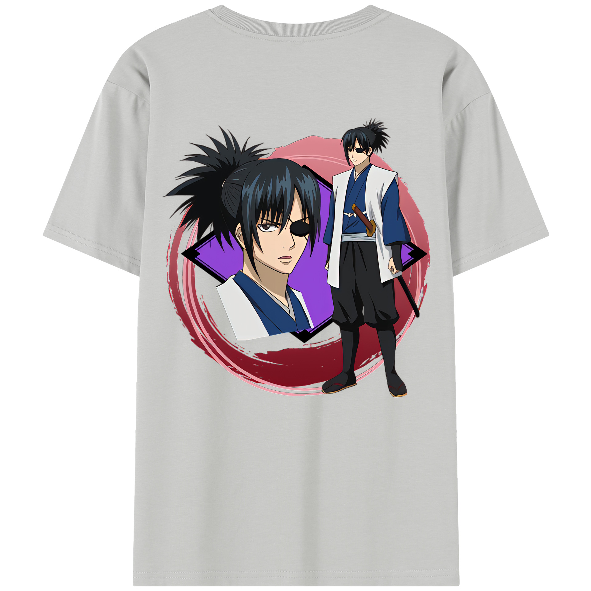 （画像用） ぎんたま 坂田銀時（さかたぎんとき） 神楽 志村新八（しむら しんぱち） GINTAMA Sakata Gintoki Kagura Shimura Shinpachi 綿100％半袖Tシャツ（背面プリント）