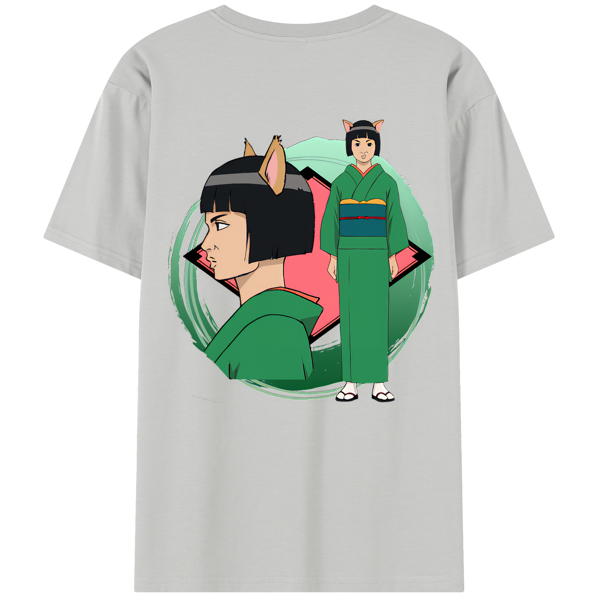 （画像用） ぎんたま 坂田銀時（さかたぎんとき） 神楽 志村新八（しむら しんぱち） GINTAMA Sakata Gintoki Kagura Shimura Shinpachi 綿100％半袖Tシャツ（背面プリント）