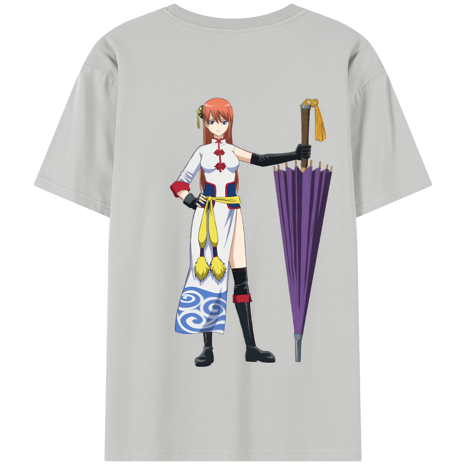 （画像用） ぎんたま 坂田銀時（さかたぎんとき） 神楽 志村新八（しむら しんぱち） GINTAMA Sakata Gintoki Kagura Shimura Shinpachi 綿100％半袖Tシャツ（背面プリント）